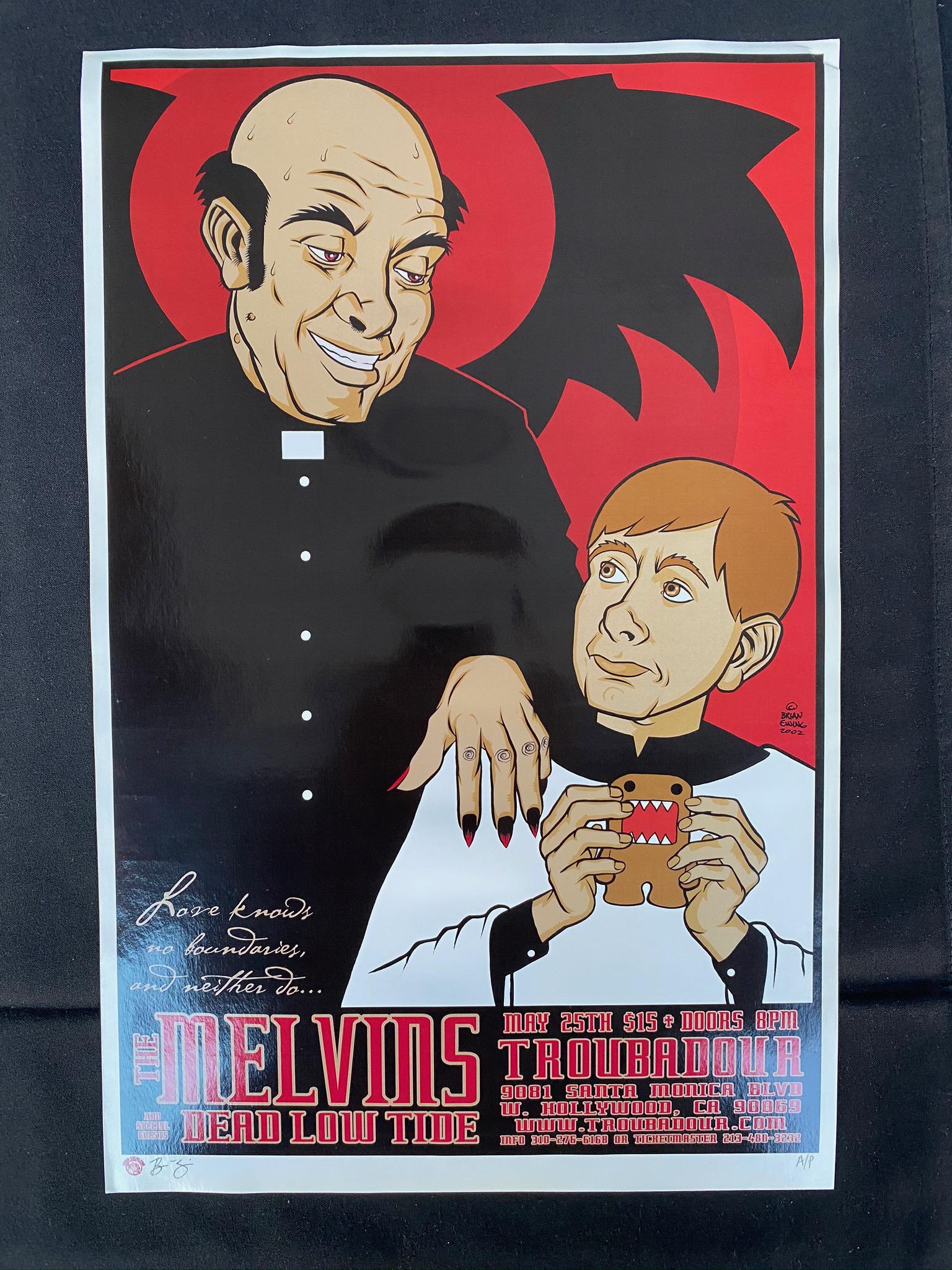 The Melvins Concert Poster May 25 at the Troubadour Art: The Melvins Concert Poster May 25 at the Troubadour Artist Proof and Signed -- Dimensions: H: 16 7/8 x 10 7/8 inches --- Bidding note: We will be attempting to close these items at a rate of 2 items p