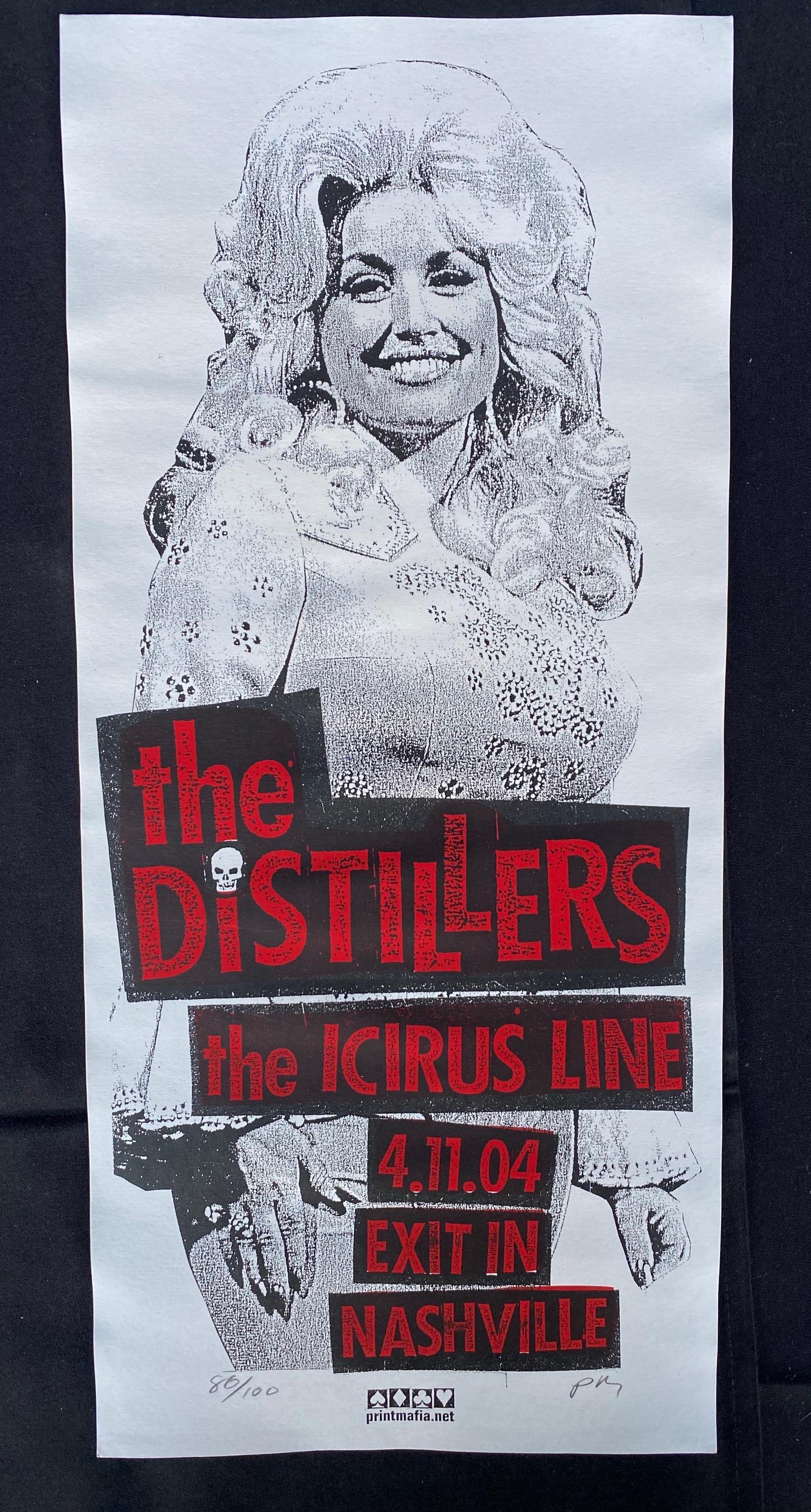 The Distillers Concert Poster April 11 2004 Artist Sign: The Distillers Concert Poster April 11 2004 Artist Signed and Numbered -- Dimensions: H: 19 7/8 x 8 7/8 inches --- Bidding note: We will be attempting to close these items at a rate of 2 items per min