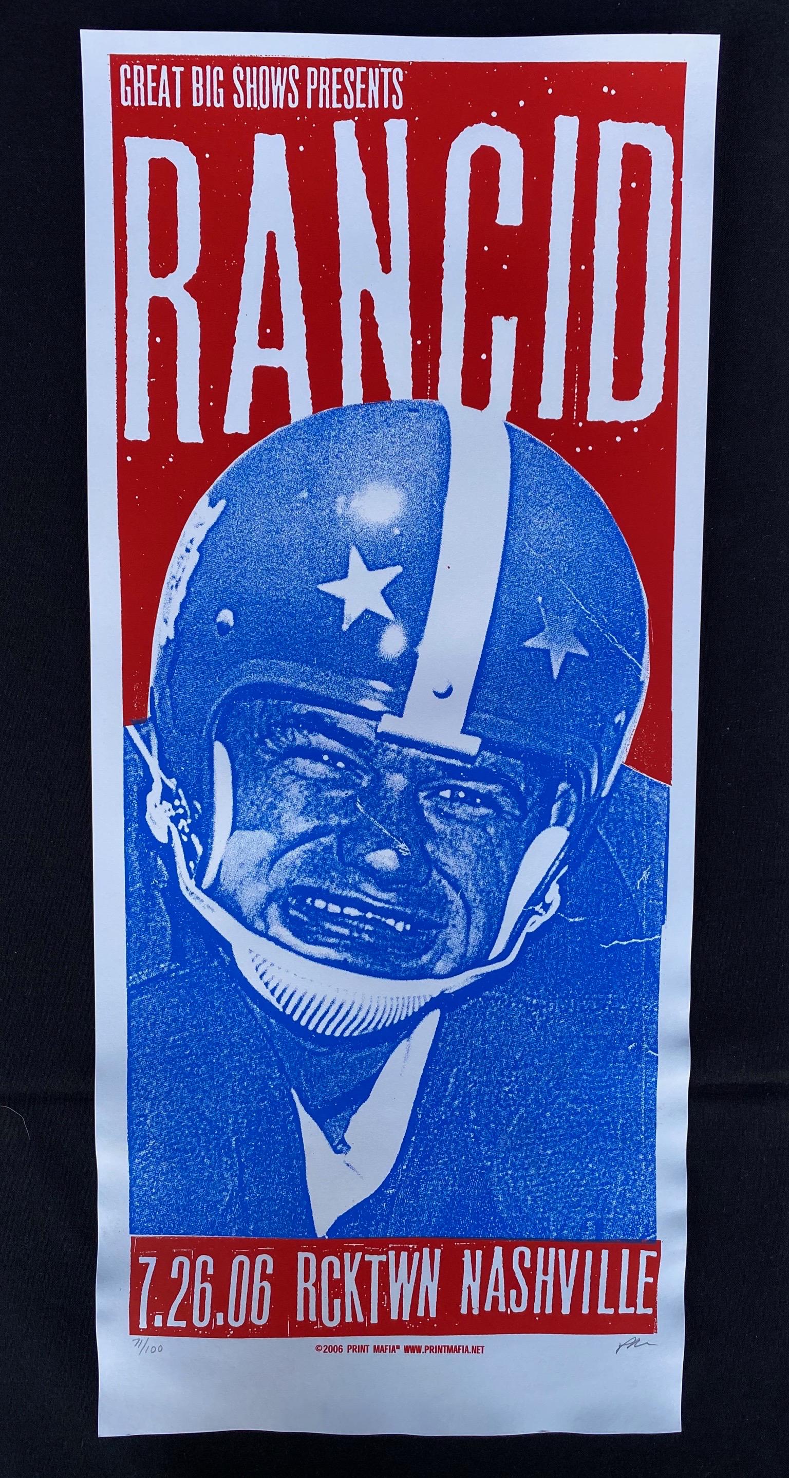 Rancid Concert Poster July 26 2006 Artist Signed Number (1 of 4)