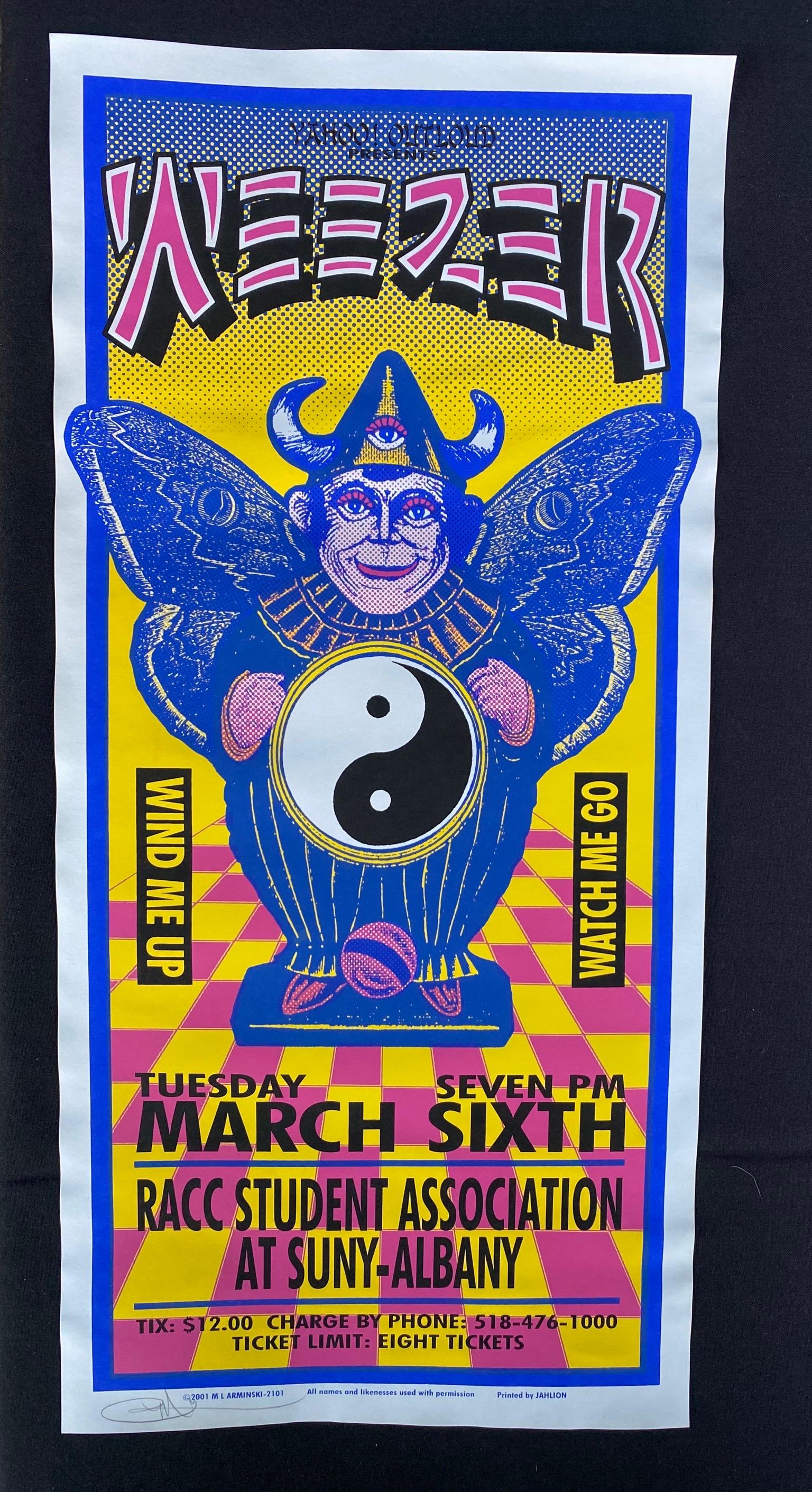 Weezer Concert Poster March 6 2001 Artist Signed (1 of 3)