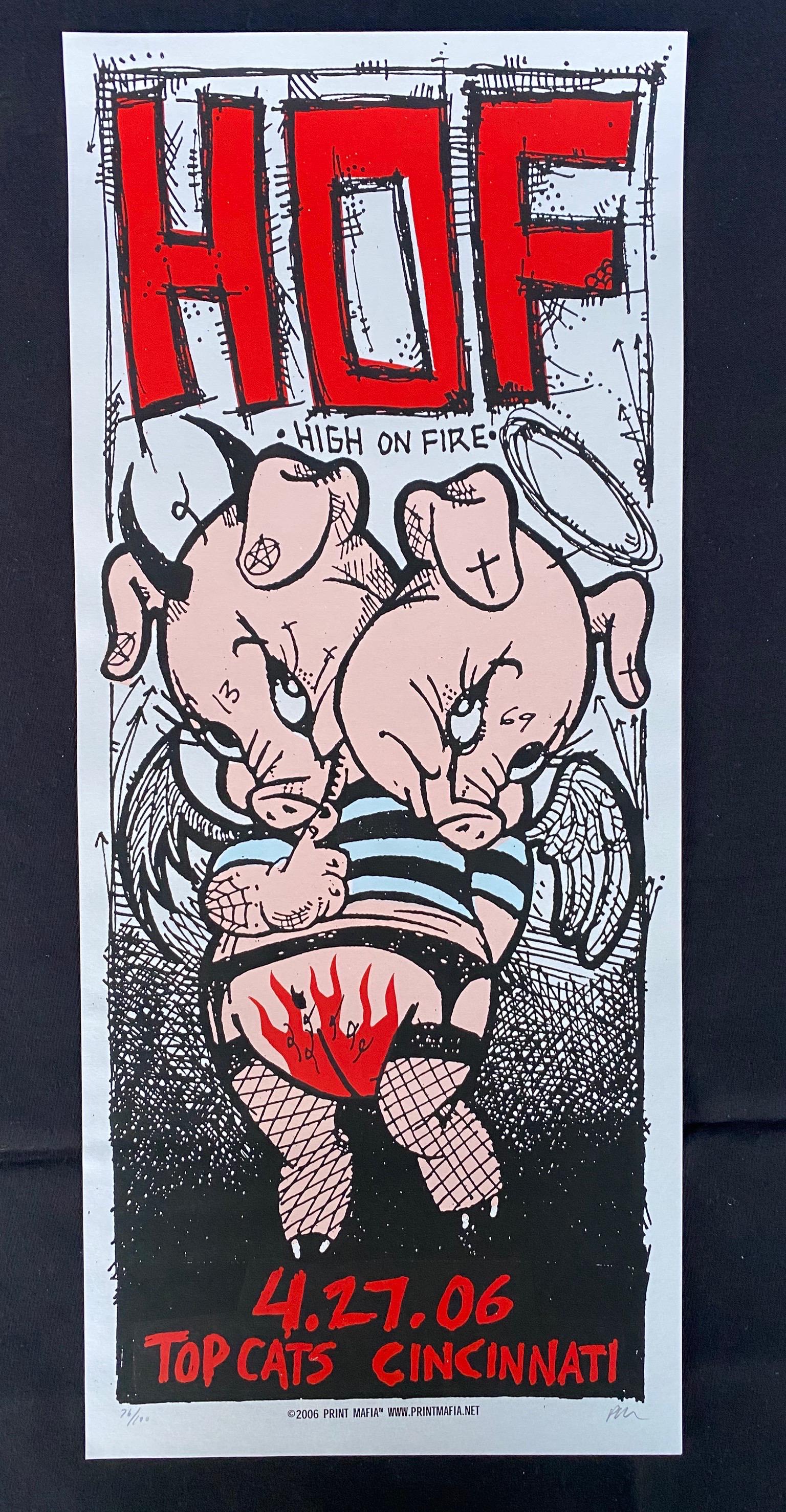 High On Fire Concert Poster April 27 2006 at Top Cats I (1 of 4)