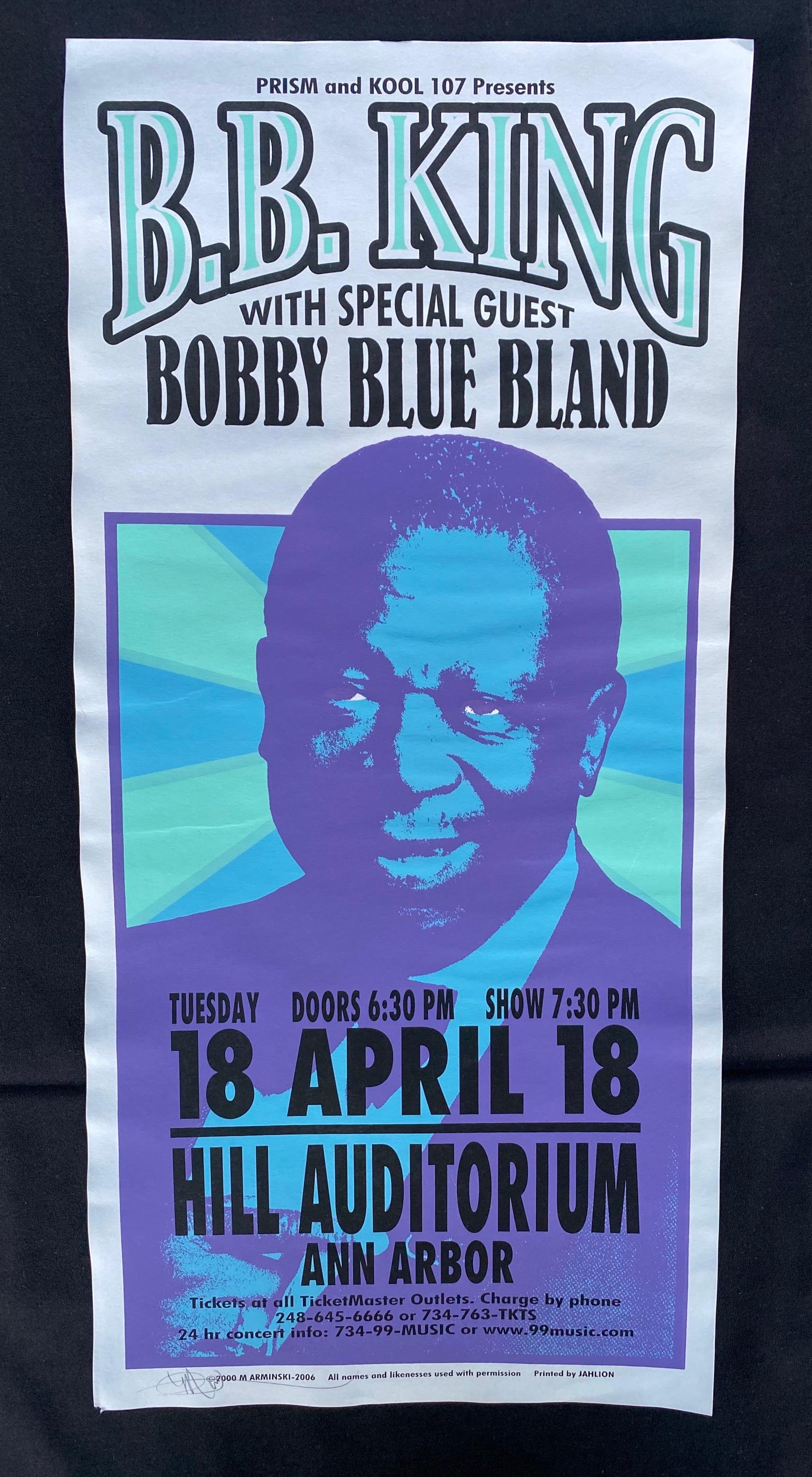 Bb King Concert Poster April 18 2000 the Hill Auditoriu (1 of 3)