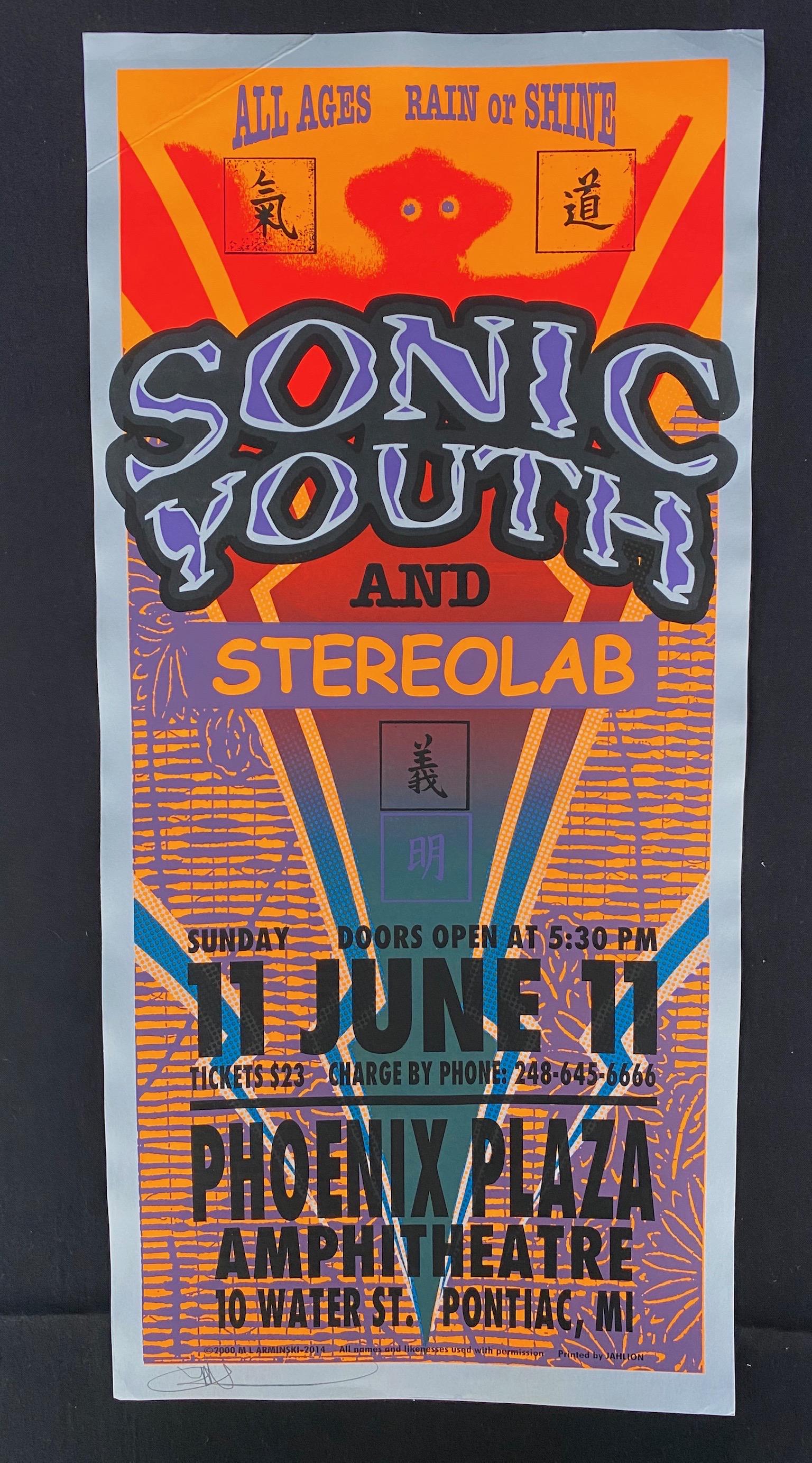 Sonic Youth Concert Poster June 11 2000 Artist Signed (1 of 3)