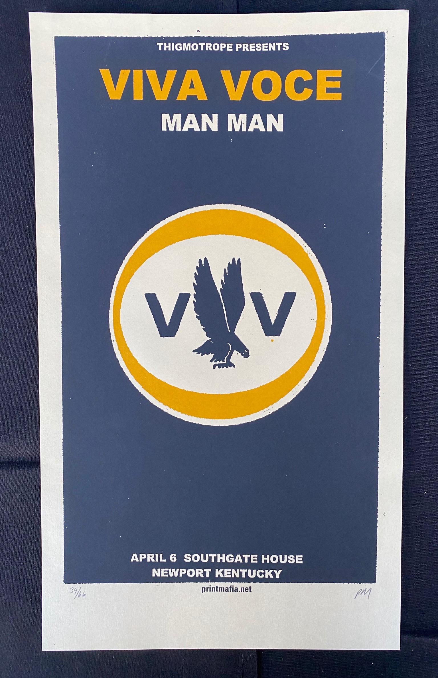 Viva Voci Concert Poster April 6 Artist Signed and Numb: Viva Voci Concert Poster April 6 Artist Signed and Numbered -- Dimensions: H: 15 7/8 x 9 1/8 inches --- Bidding note: We will be attempting to close these items at a rate of 2 items per minute. Due to