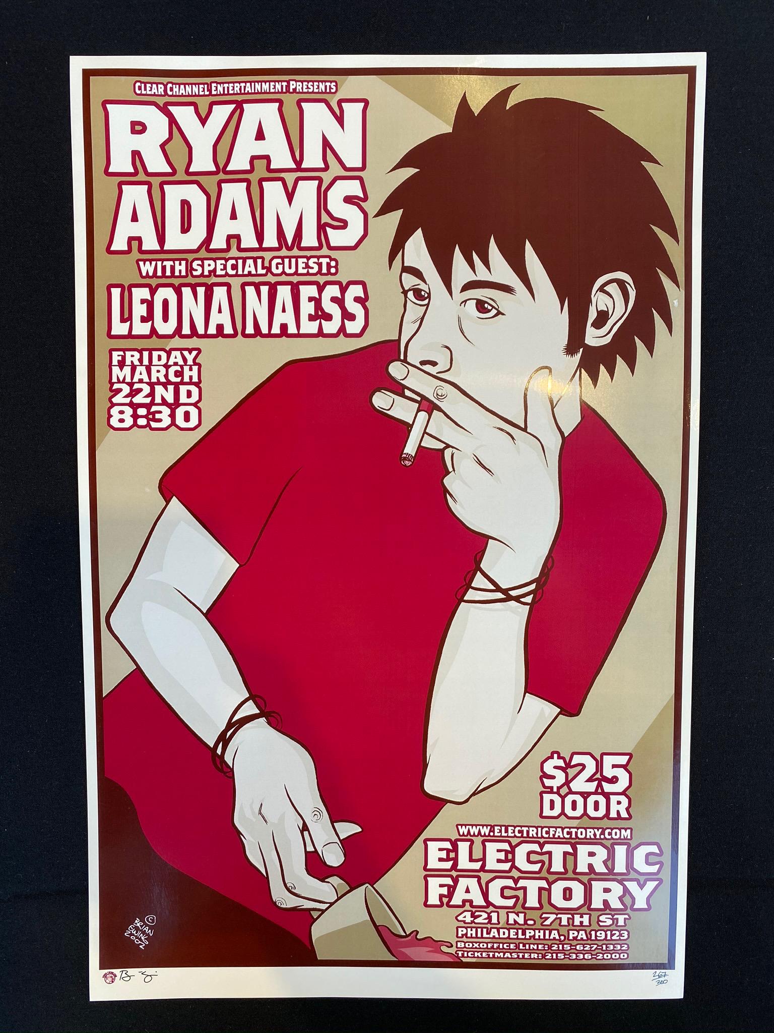 Ryan Adams Concert Poster March 22 2002 Artist Signed a (1 of 2)