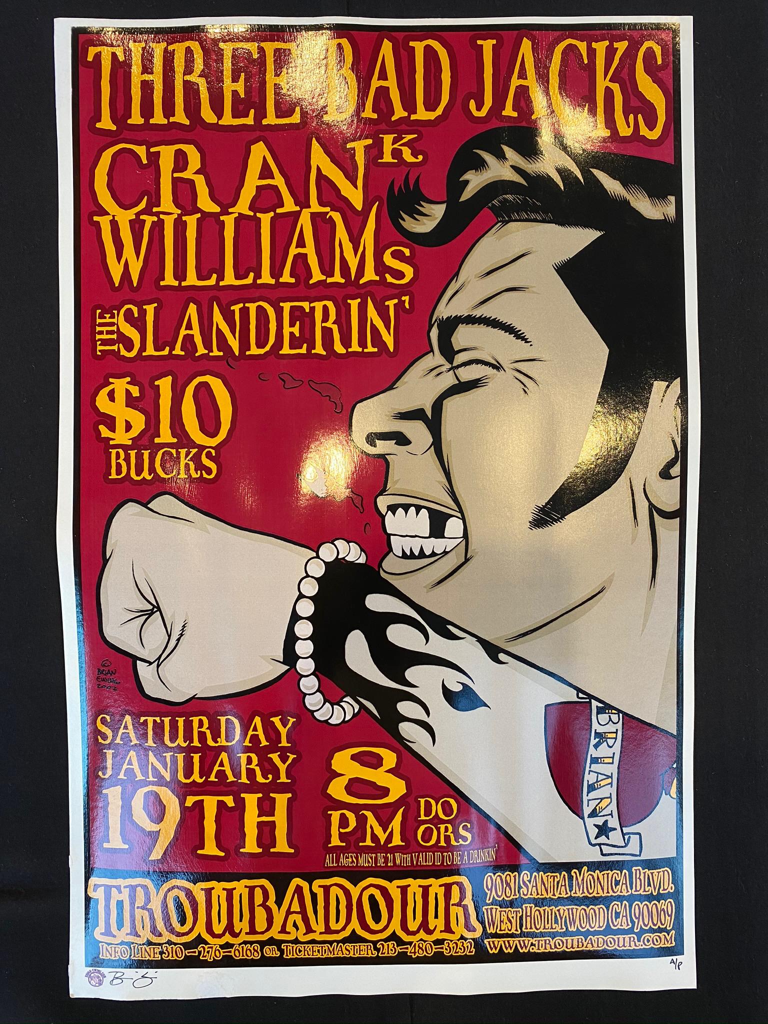 Three Bad Jacks Concert Poster January 19 2002 Artist P (1 of 4)