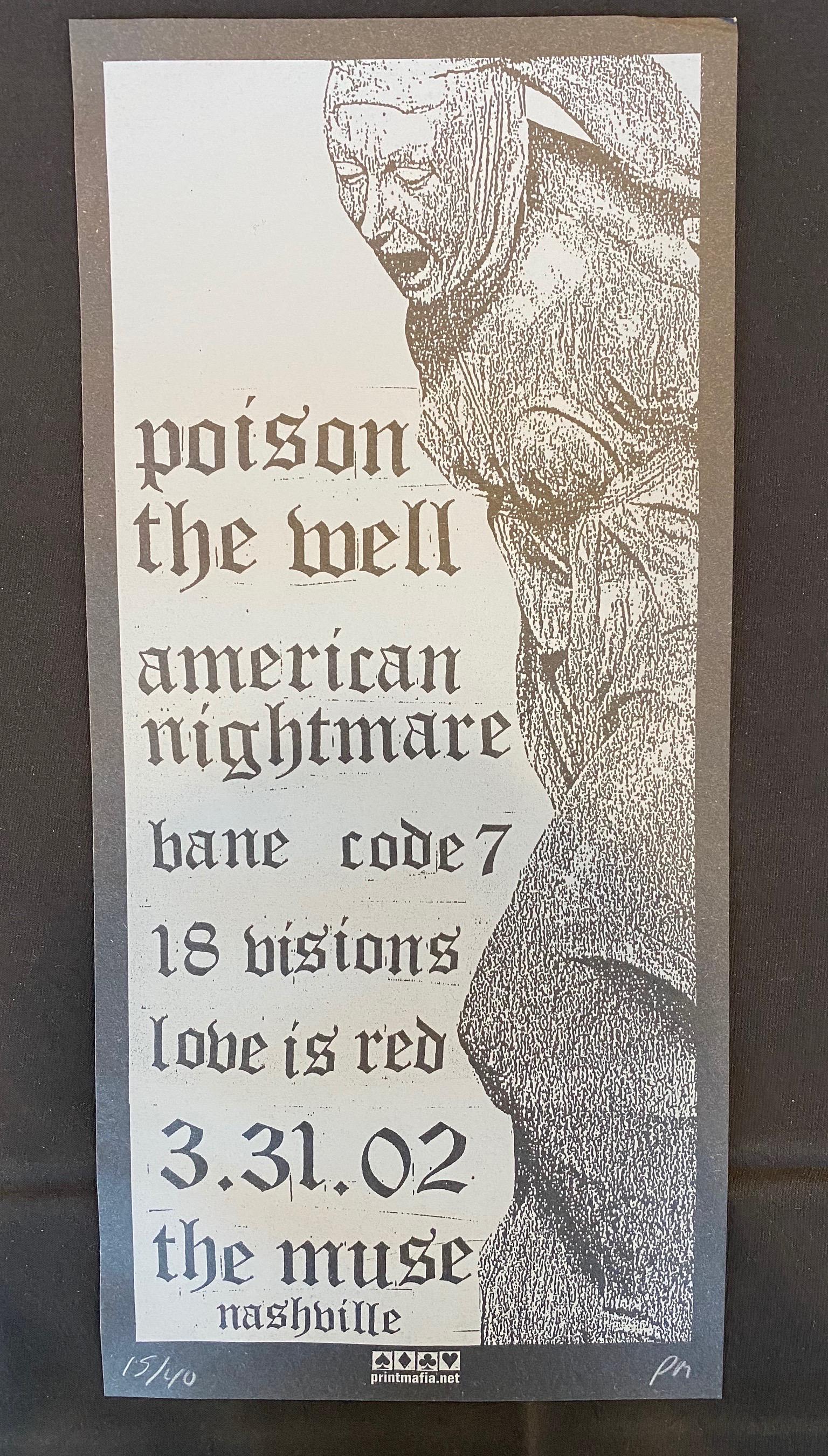 Poison the Well and Guests Concert Poster March 31 2002 (1 of 4)