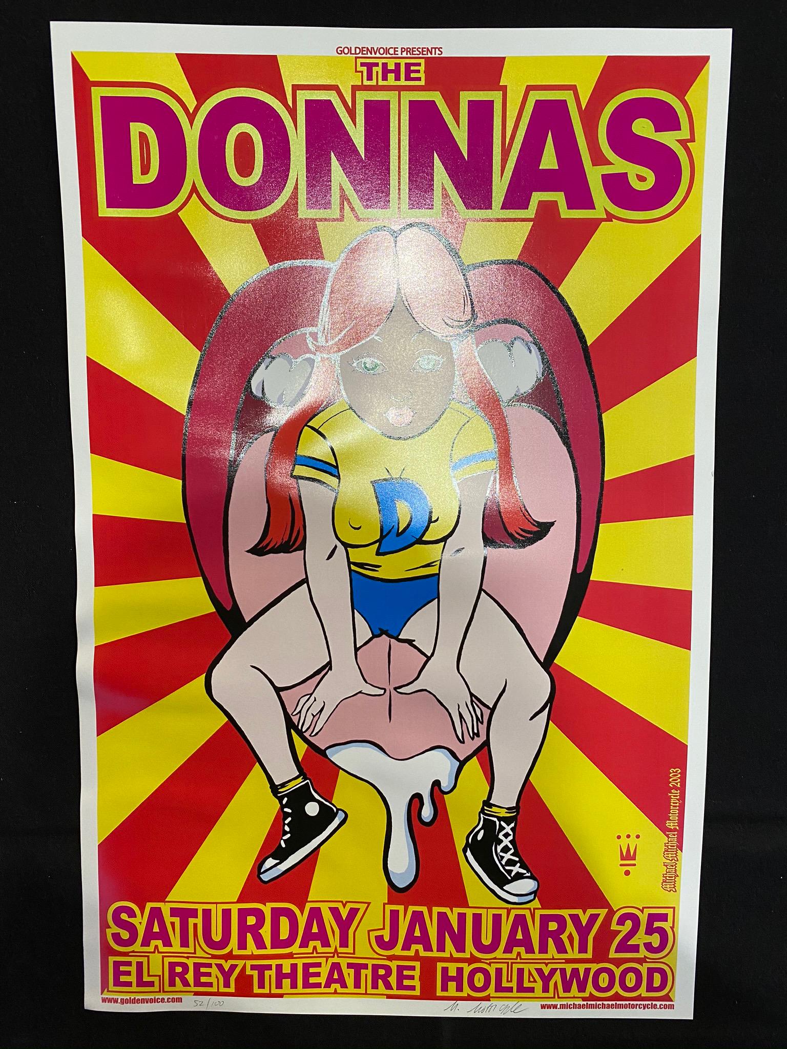 The DonnaÕs Concert Poster January 25 2003 Artist Signe: The DonnaÕs Concert Poster January 25 2003 Artist Signed and Numbered -- Dimensions: H: 16 3/4 x 10 7/8 inches --- Bidding note: We will be attempting to close these items at a rate of 2 items per mi