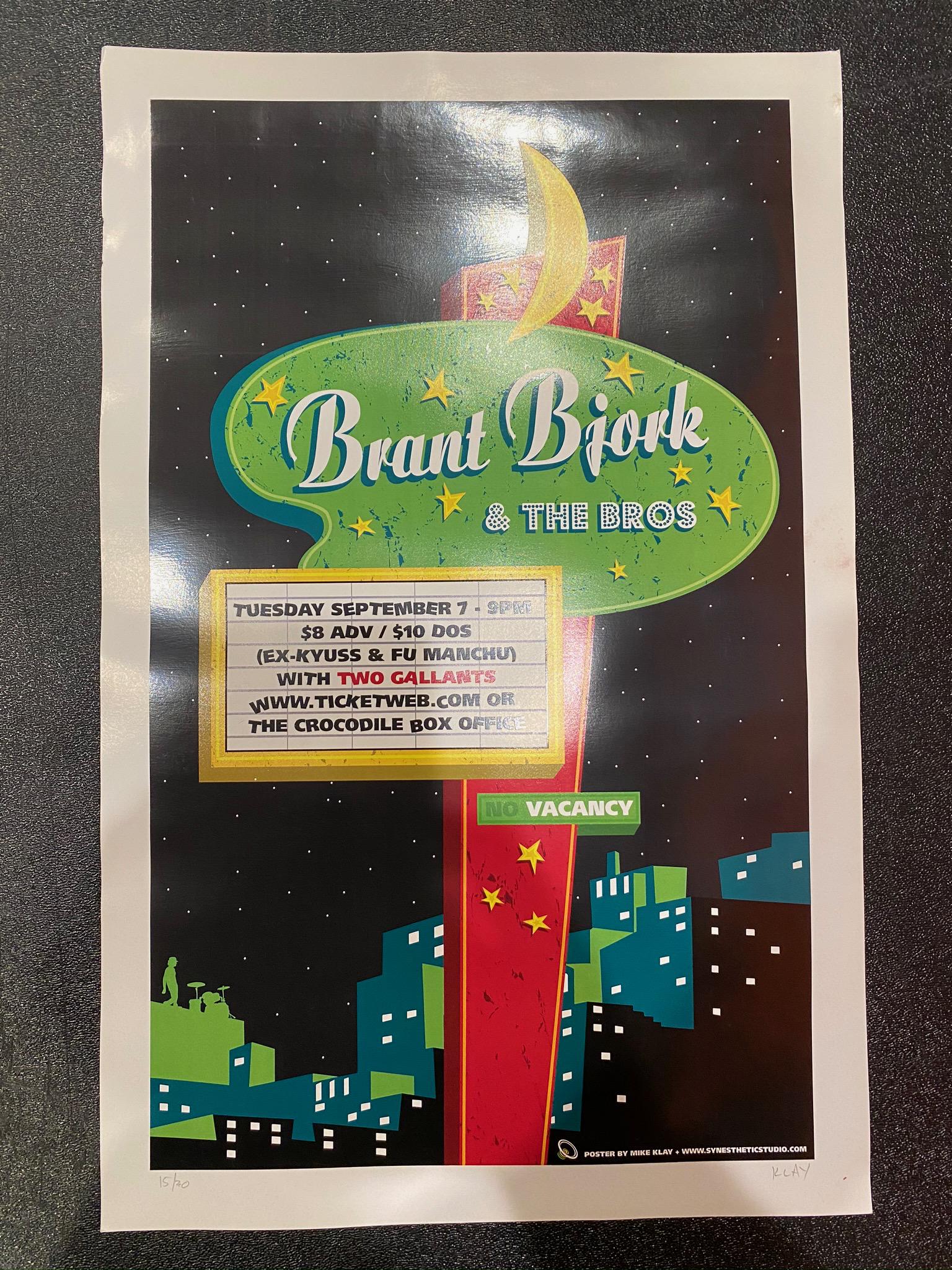 Brant Bjork and the Bros. Concert Poster September 7 Ar (1 of 4)
