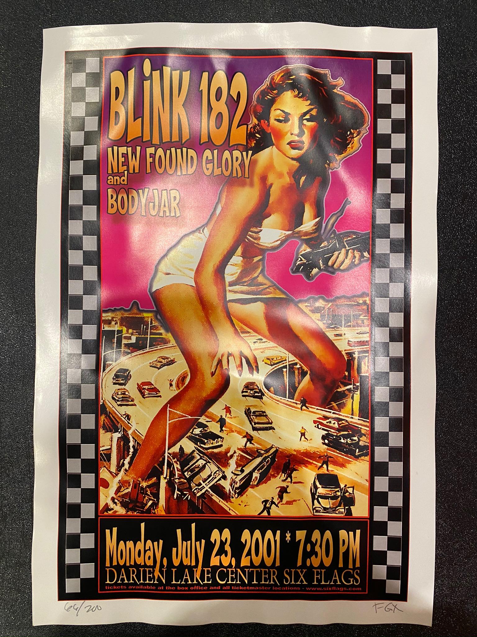 Blink-182 Concert Poster July 23 2001 Artist Signed and (1 of 4)