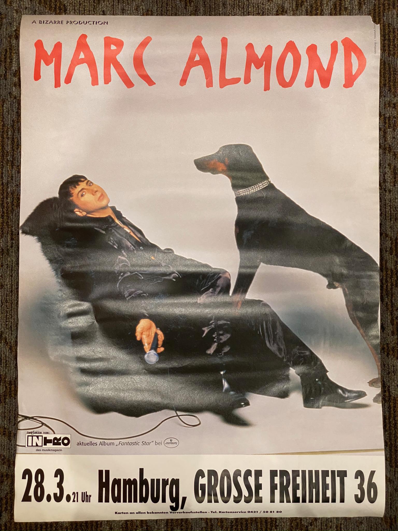 Mark Aman Hamburg Germany Venue Concert Poster: Mark Aman Hamburg Germany Venue Concert Poster -- Dimensions: H: 33 x 23 1/4 inches --- Bidding note: We will be attempting to close these items at a rate of 2 items per minute. Due to possible intern