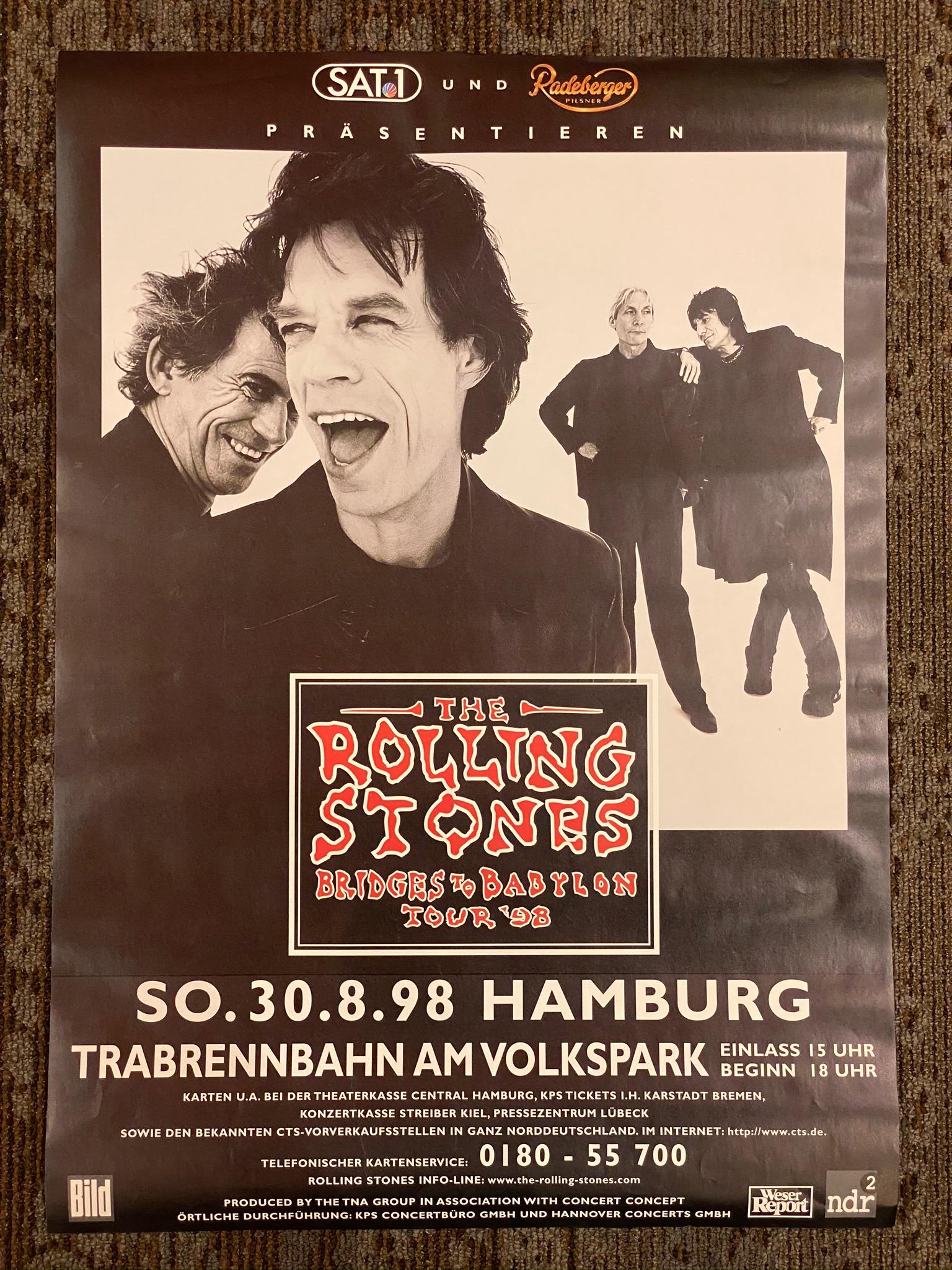 The Rolling Stones 1998 Hamburg Germany Venue Concert P (1 of 1)