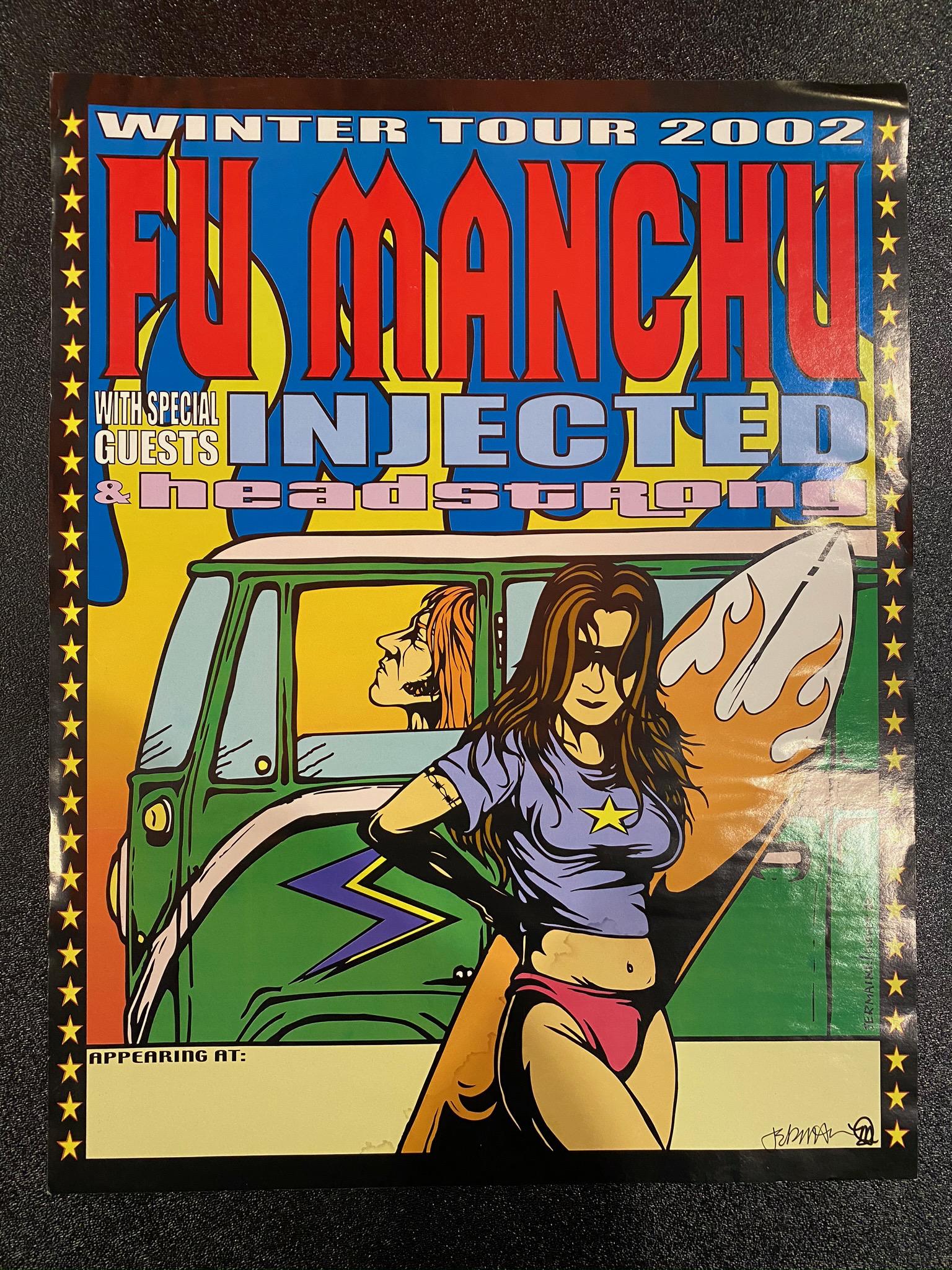 Fu Manchu Winter Tour 2002 Artist Signed Concert Poster (1 of 3)