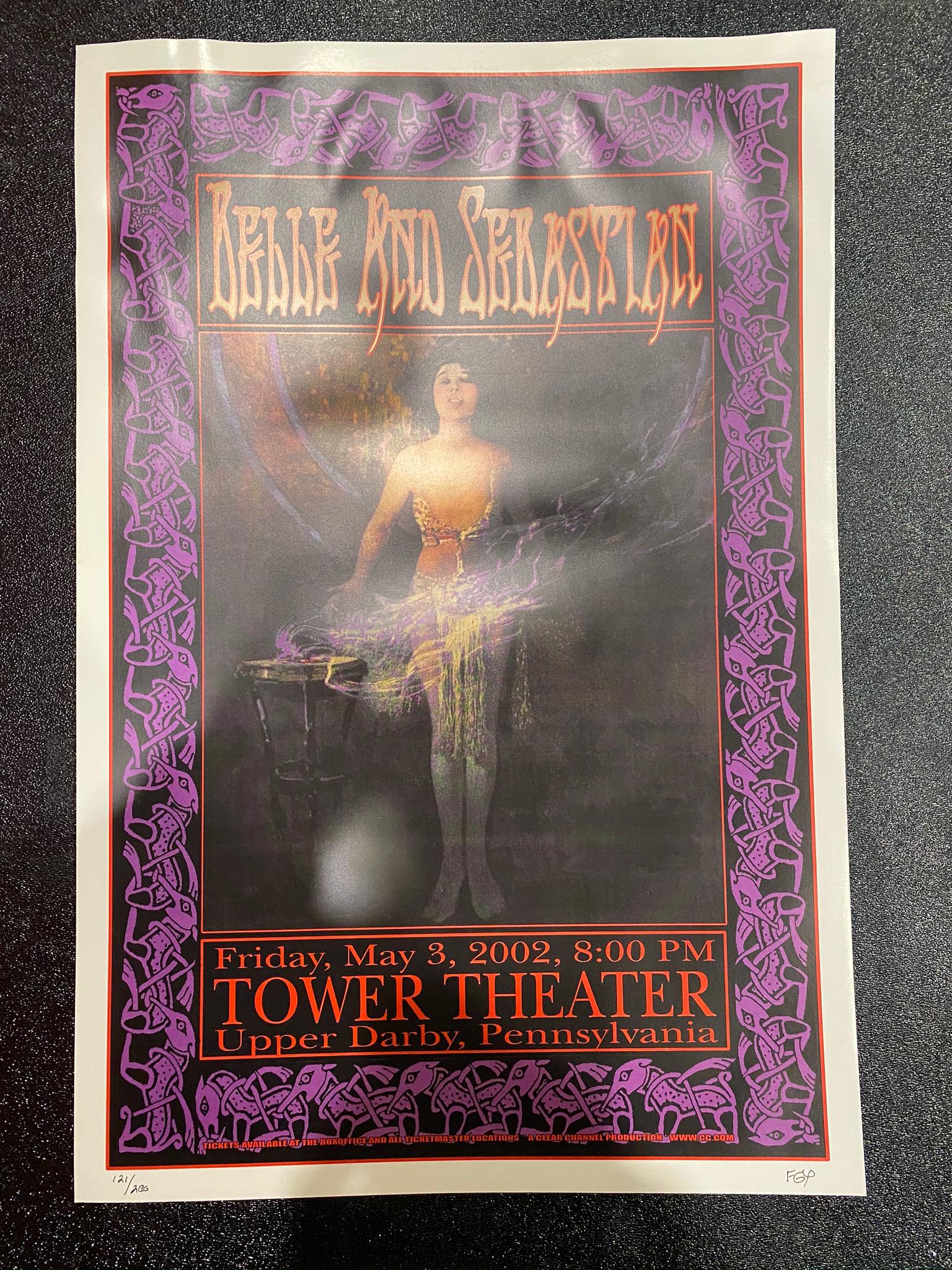 Belle and Sebastian Concert Poster May 3 2002 Artist Si: Belle and Sebastian Concert Poster May 3 2002 Artist Signed and Numbered -- Dimensions: H: 17 7/8 x 12 inches --- Bidding note: We will be attempting to close these items at a rate of 2 items per minu