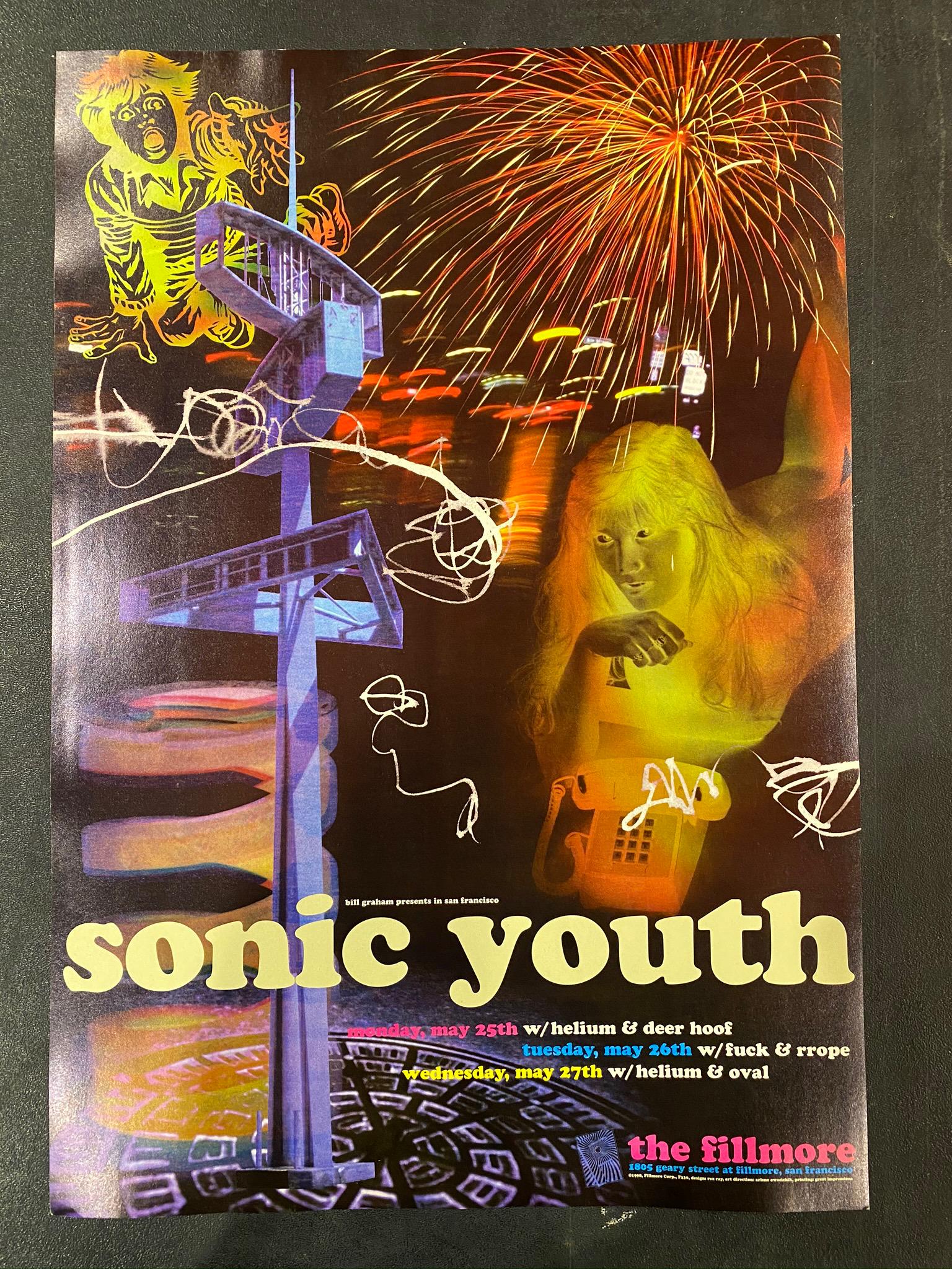 Sonic Youth Concert Poster May 25 26 20/7 at the Fillmo (1 of 2)