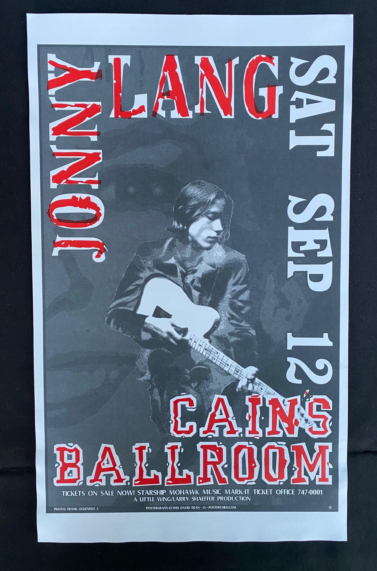 Jonny Lang Concert Poster September 12 1998: Jonny Lang Concert Poster September 12 1998 -- Dimensions: H: 17 1/2 x 10 1/2 inches --- Bidding note: We will be attempting to close these items at a rate of 2 items per minute. Due to possible inter