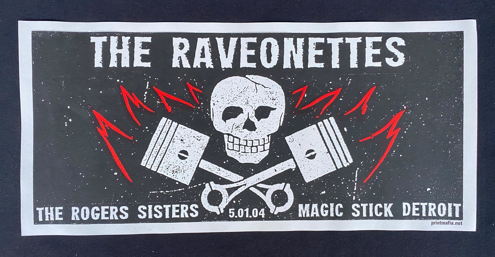 The Raveonettes Concert Poster May 1 2004: The Raveonettes Concert Poster May 1 2004 -- Dimensions: H: 19 1/8 x 8 7/8 inches --- Bidding note: We will be attempting to close these items at a rate of 2 items per minute. Due to possible internet