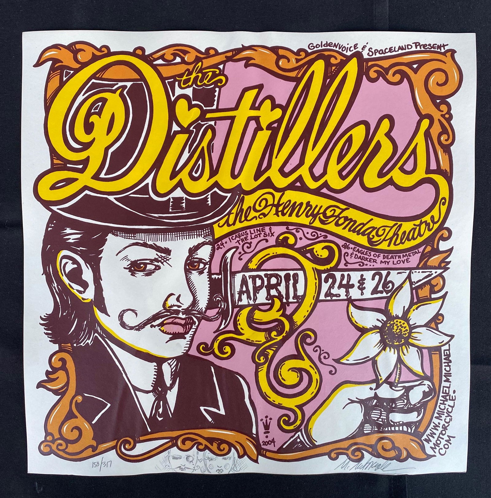The Distillers Concert Poster April 24 and 26th 2004 Ar (1 of 4)
