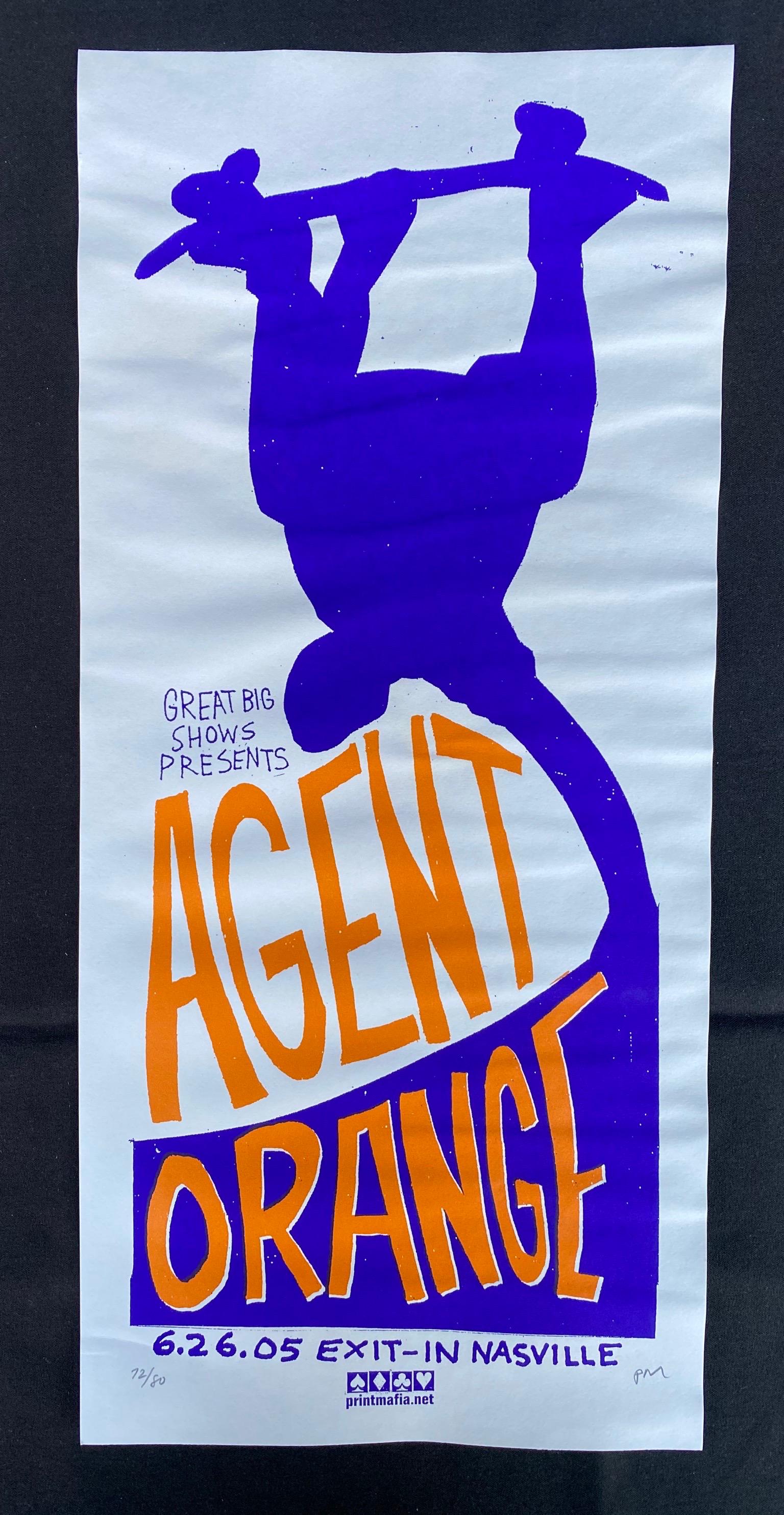 Agent Orange Are Assigned Numbered Concert Poster: Agent Orange Are Assigned Numbered Concert Poster -- Dimensions: H: 19 1/2 x 8 7/8 inches --- Bidding note: We will be attempting to close these items at a rate of 2 items per minute. Due to possible 