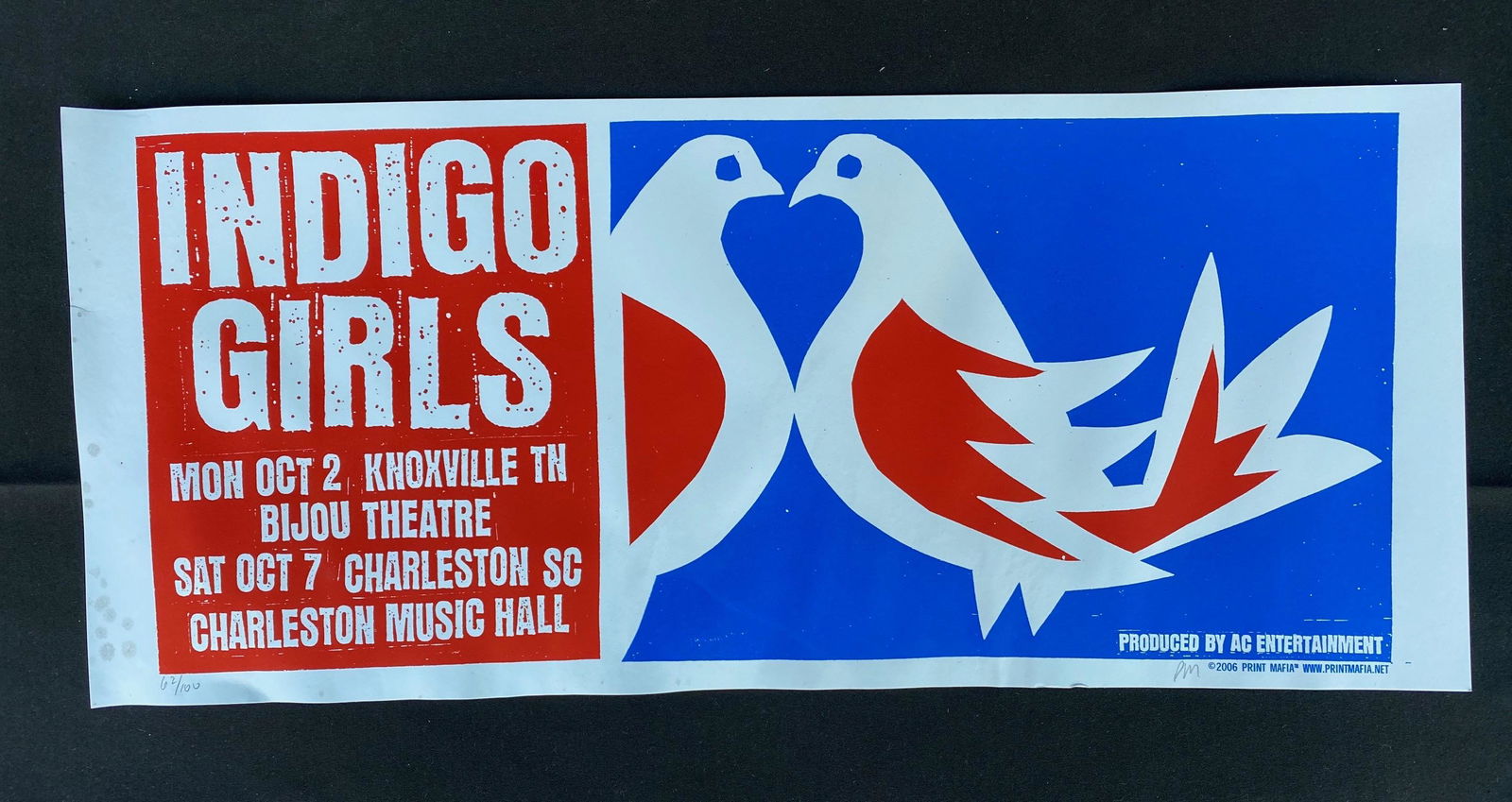 The Indigo Girls Concert Poster October 7 2006 Artist S (1 of 4)