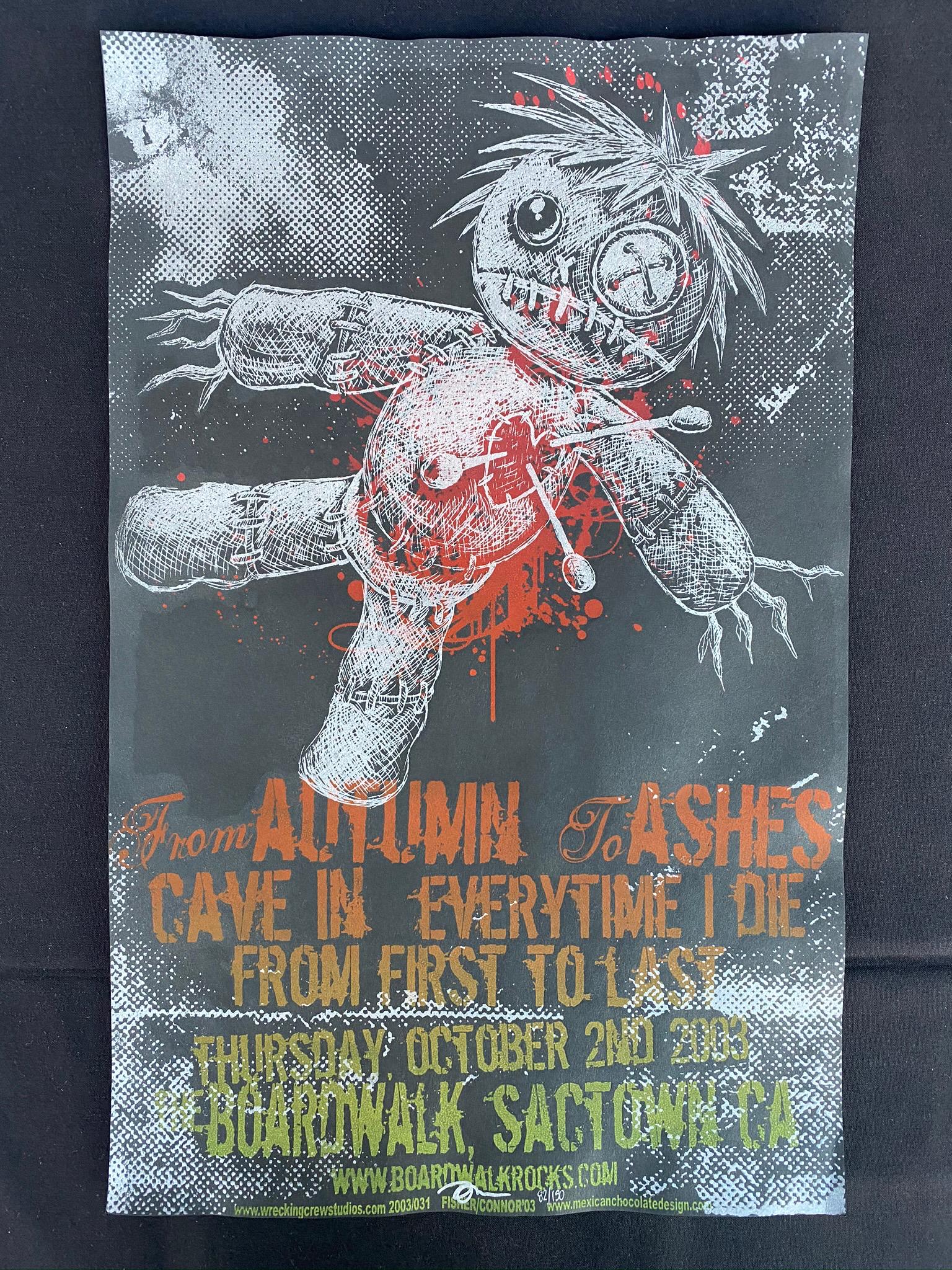 From Autumn To Ashes Concert Poster October 2 2003 Arti (1 of 3)