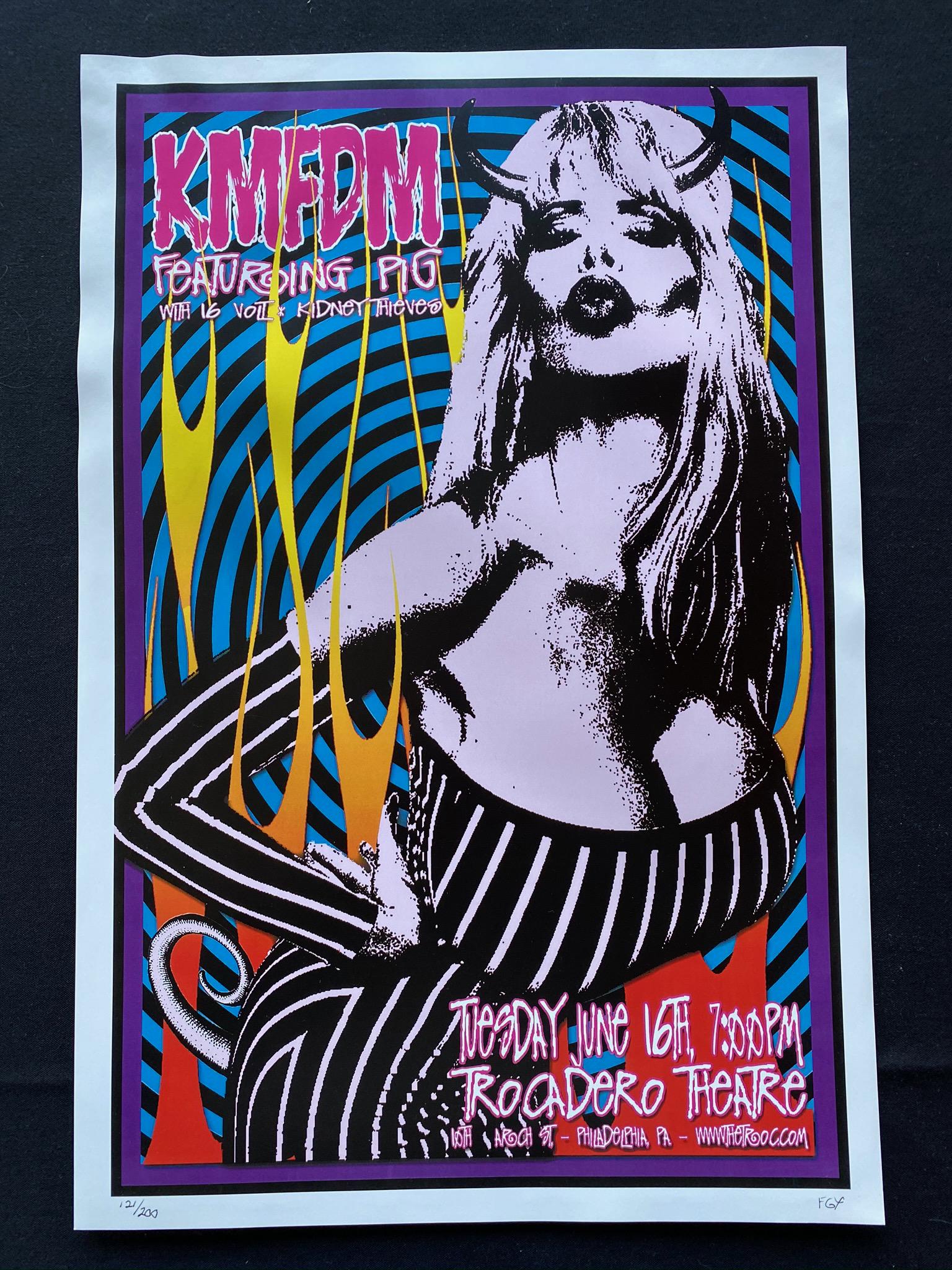 Kmfdm Concert Poster June 16 Signed by the Artist In Nu (1 of 4)