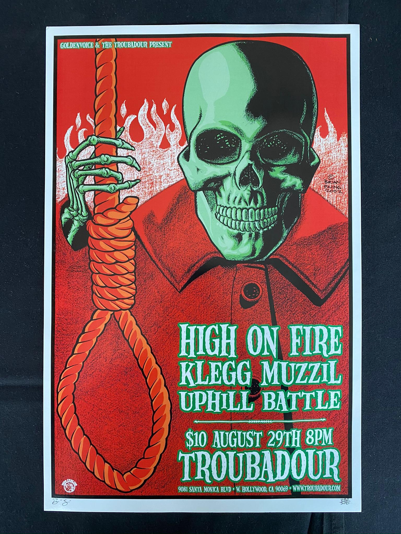High On Fire Concert Poster August 29 2002 Signed by th (1 of 4)