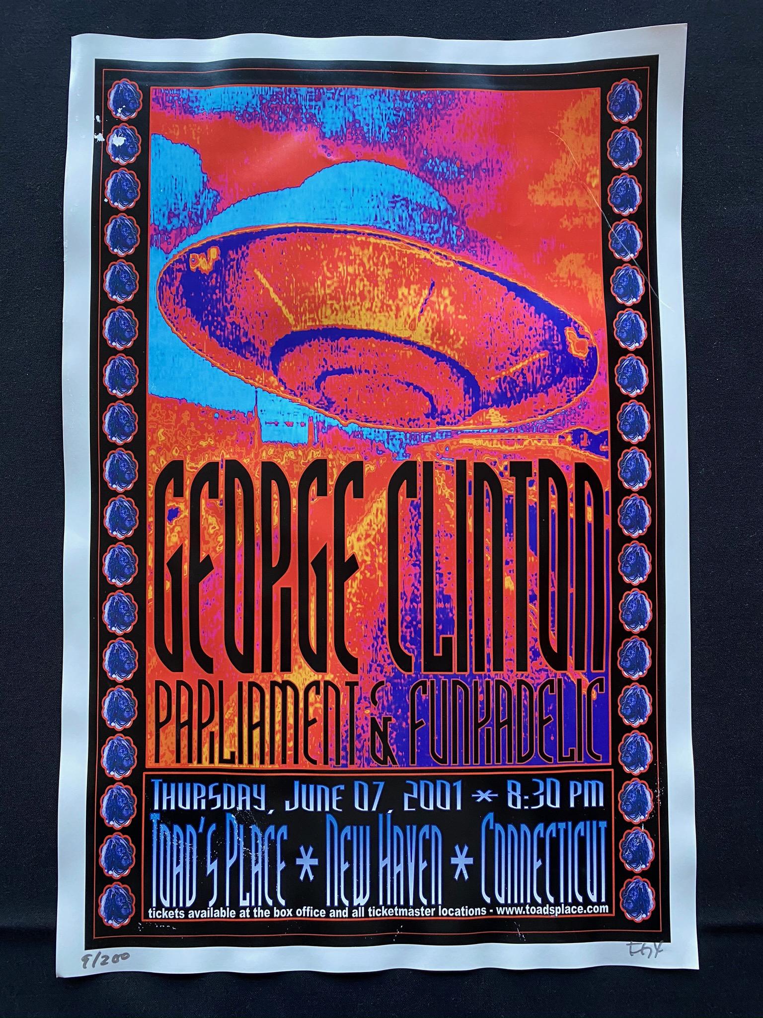 George Clinton Concert Poster June 7 2001 Sign by the O (1 of 4)