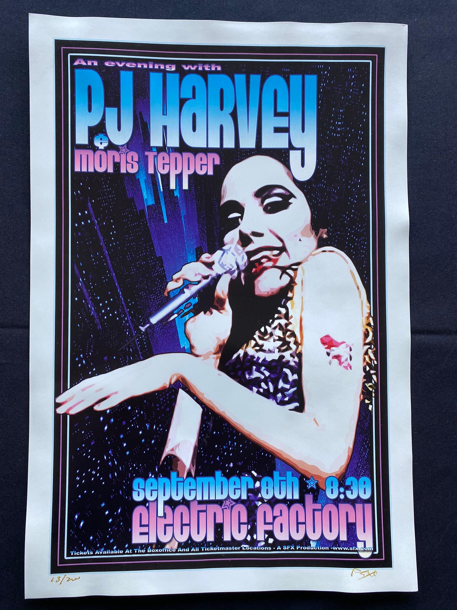 Pj Harvey Concert Poster September 8 Artist Signed and: Pj Harvey Concert Poster September 8 Artist Signed and Numbered -- Dimensions: H: 17 7/8 x 12 inches --- Bidding note: We will be attempting to close these items at a rate of 2 items per minute. Due t