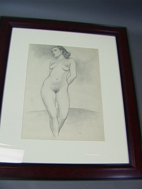 EMLEN ETTING Pencil Drawing of Nude. Signed: EMLEN ETTING Pencil Drawing of Nude. Signed Dimensions: H: 14 inches: W: 10 inches Condition (General) Please contact us with specific questions about condition, not visible in the photos: Excellent c
