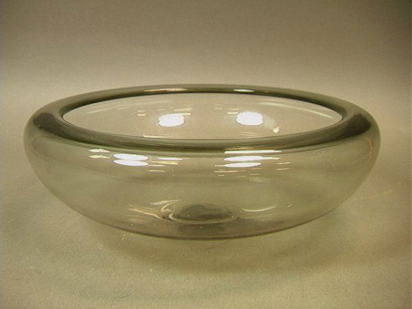 HOLMEGAARD Art Glass Center Bowl. Signed and num: HOLMEGAARD Art Glass Center Bowl. Signed and numbered. Dimensions: H: 4 inches: W: 13 inches Condition (General) Please contact us with specific questions about condition, not visible in the photos: E