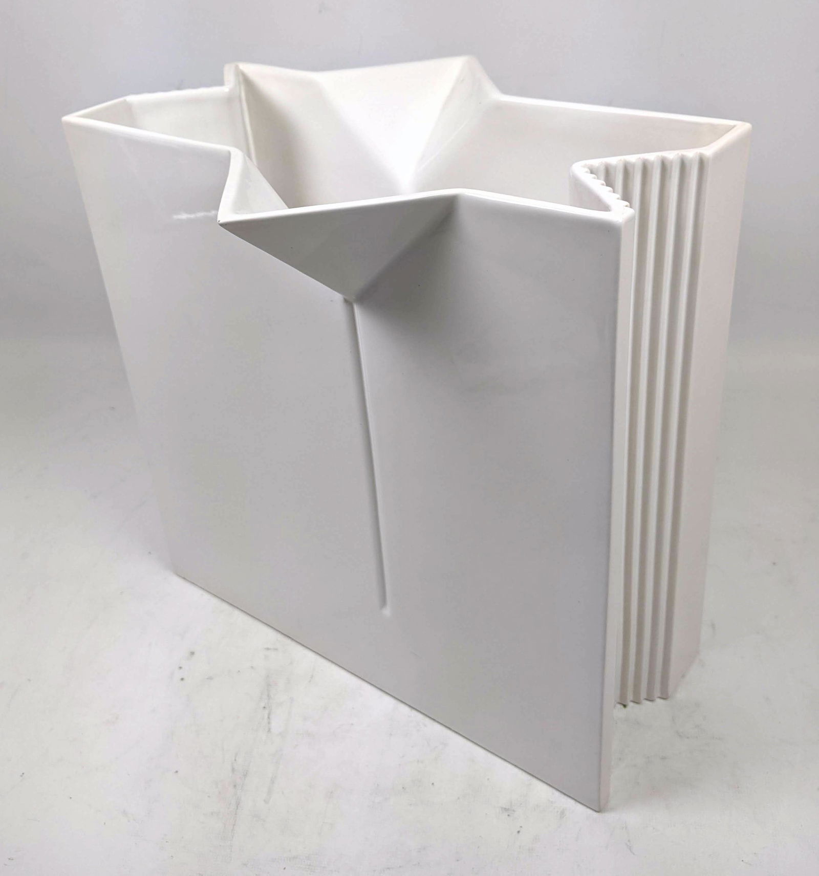 SERGIO ASTI Ceramic Modernist Vase. Italy Signed. Star (1 of 10)