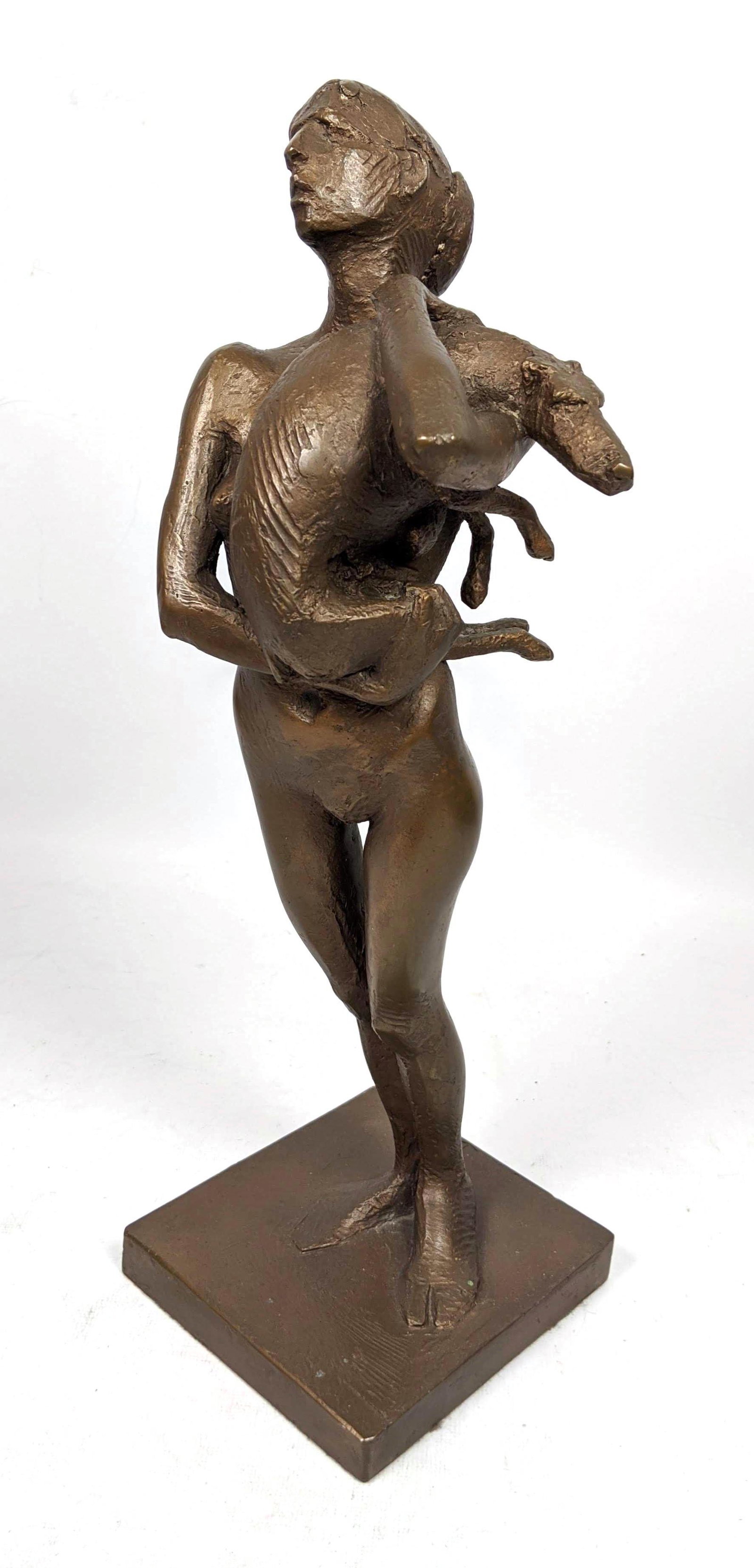 DAVID BACKHOUSE Figural Bronze Sculpture. Standing Woma (1 of 11)