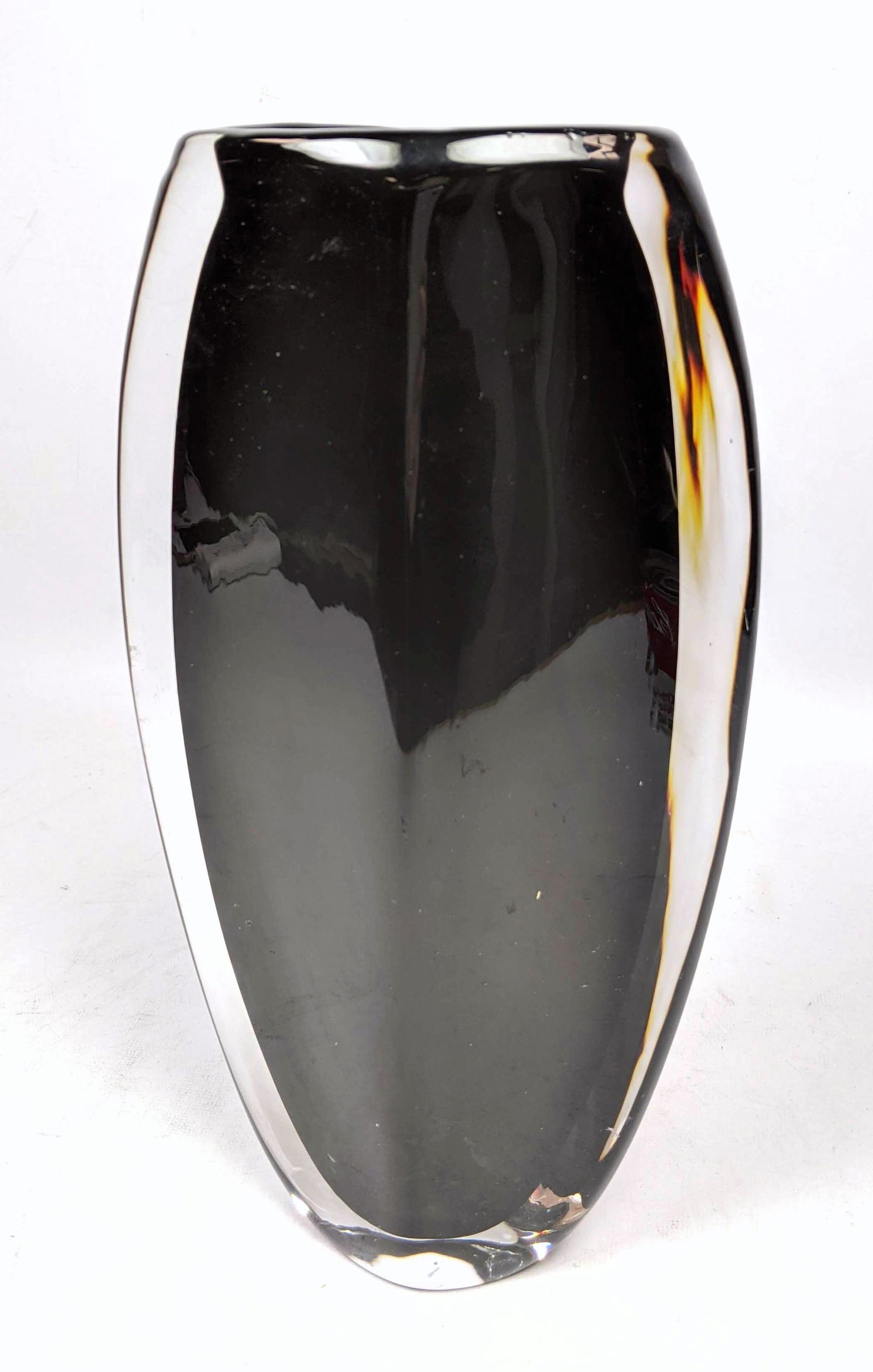 ORREFORS Cased Art Glass Vase. Modernist Glass. Signed (1 of 10)