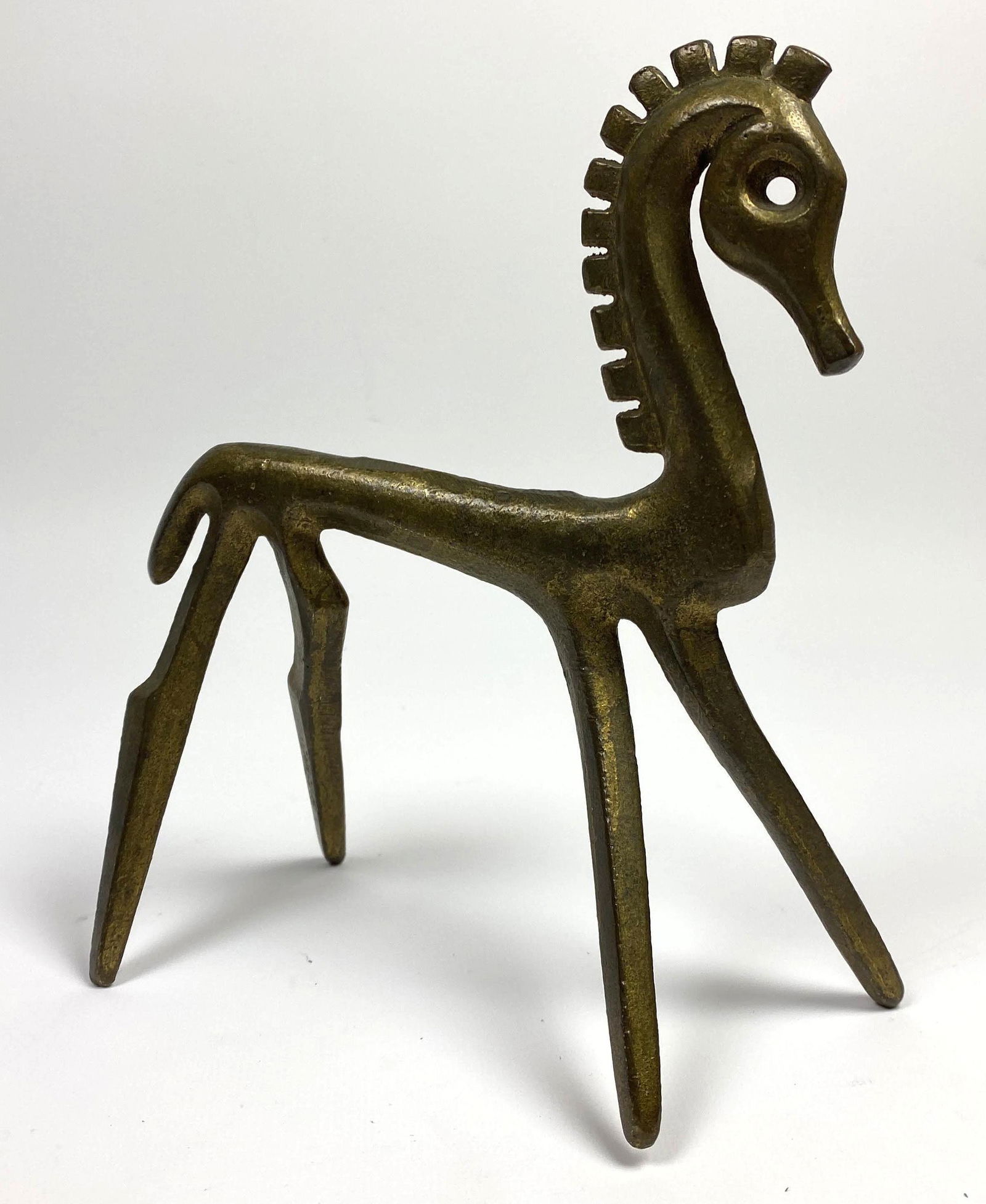 FREDERICK WEINBERG Horse Sculpture. Brass. (1 of 11)