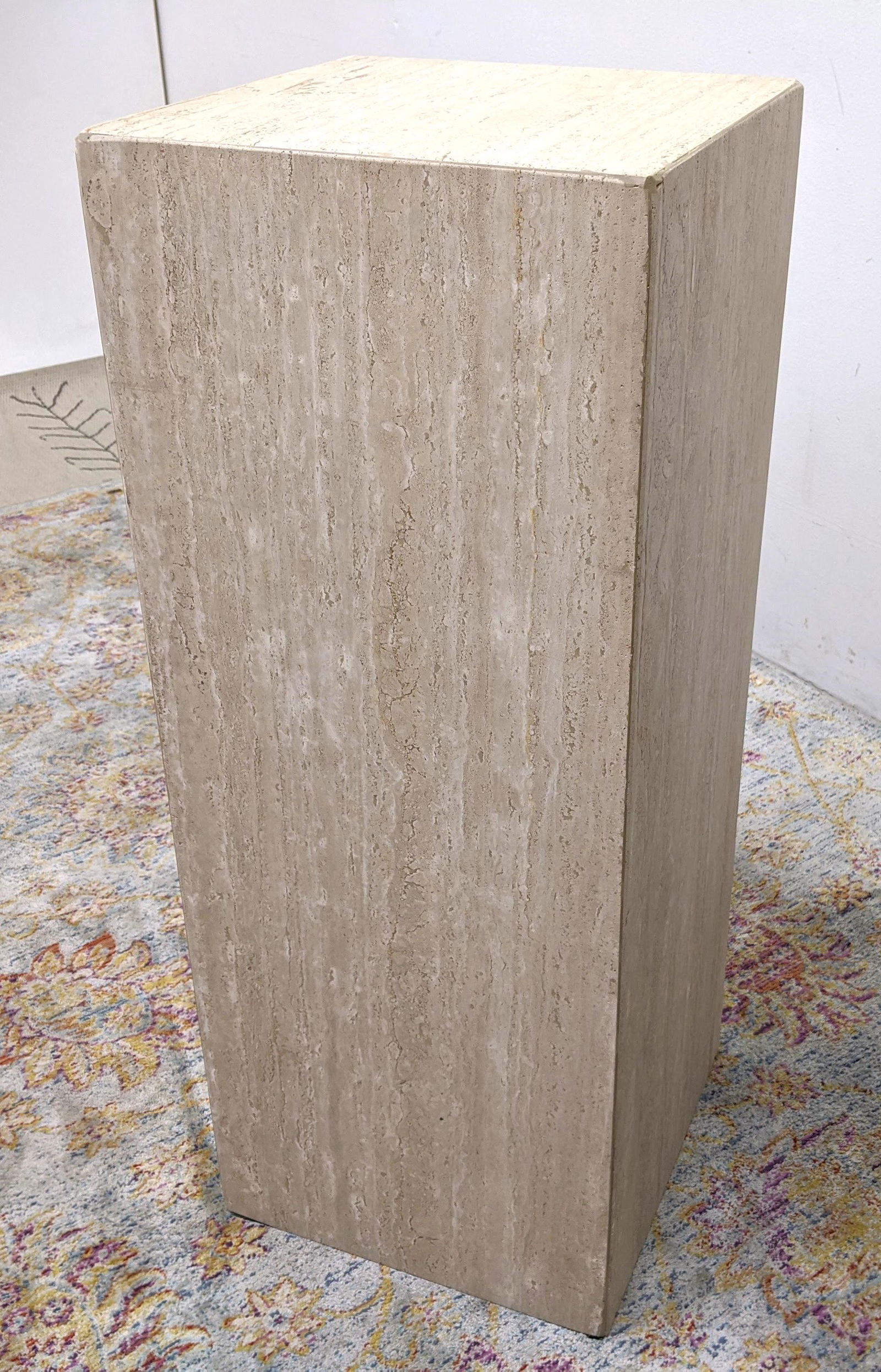 Italian travertine large pedestal Stand. (1 of 5)