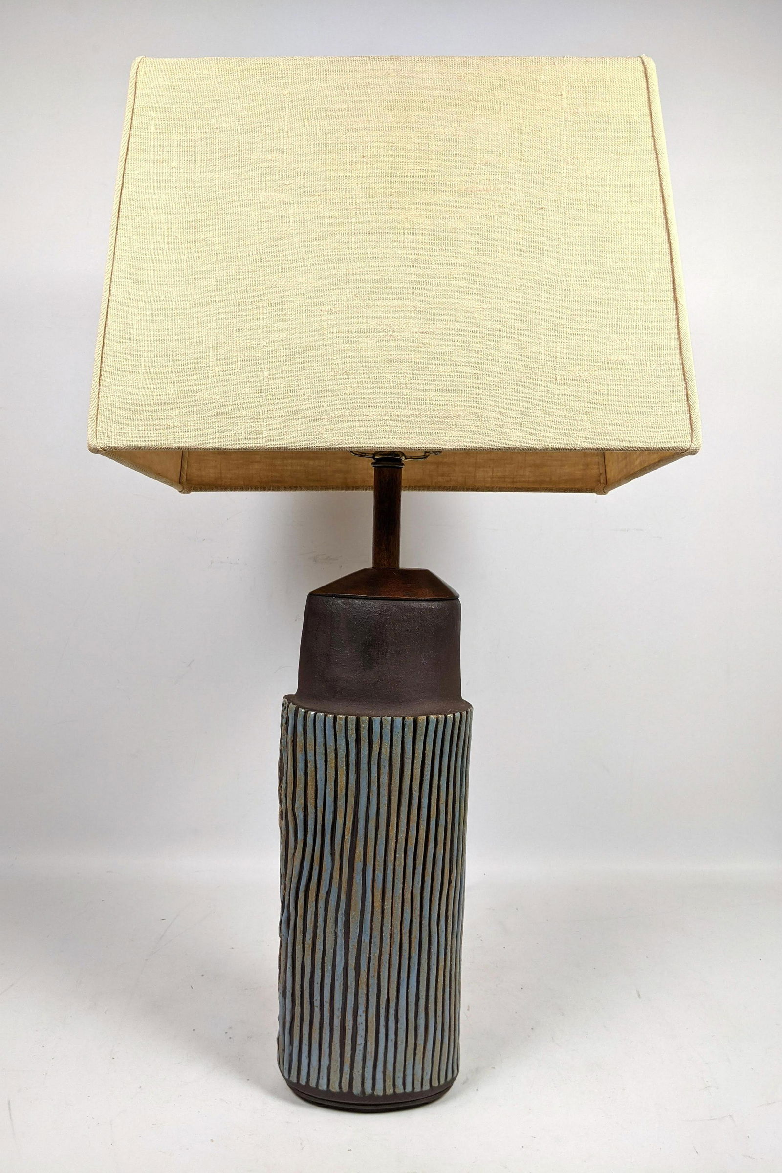 LOUISE CRONHEIM Modernist Pottery Table Lamp. Stepped c (1 of 8)