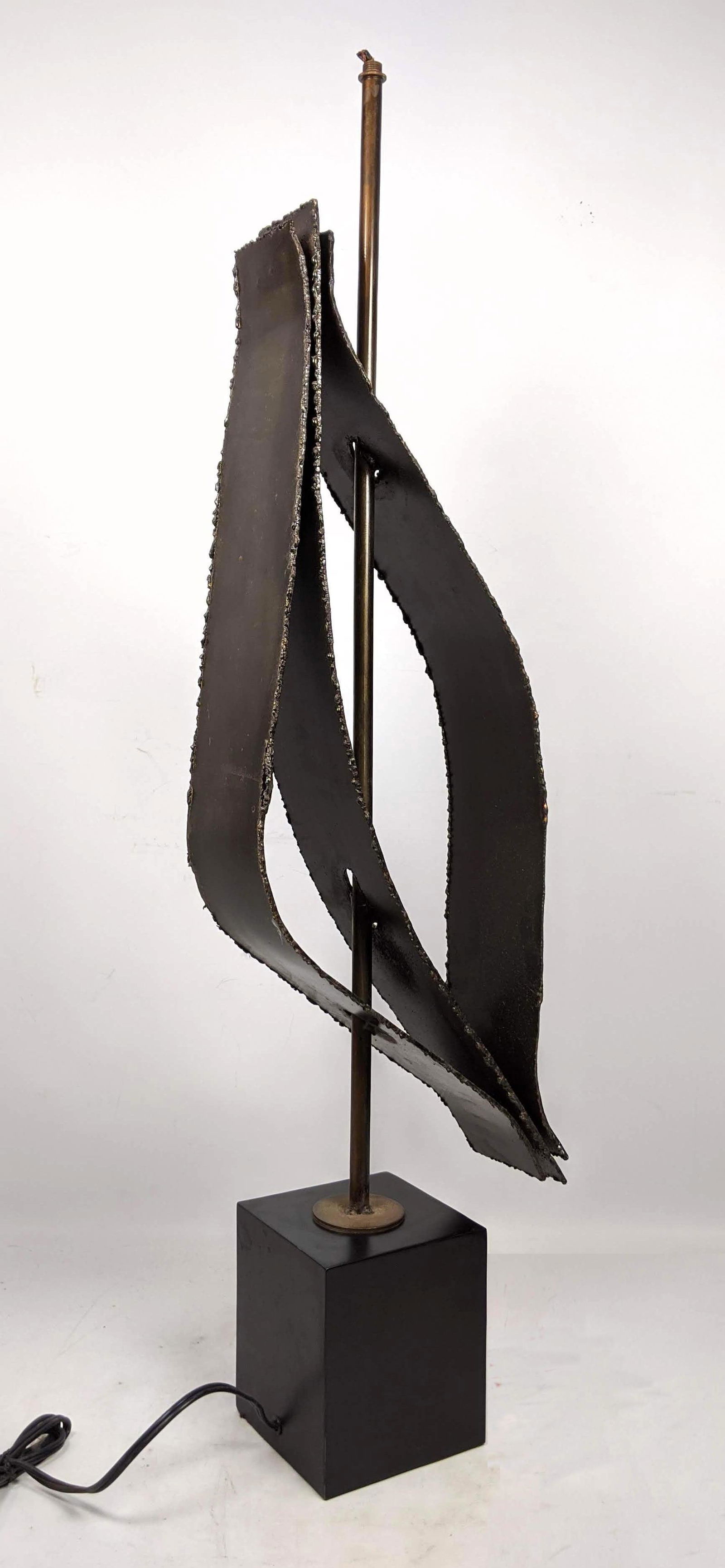 HARRY BALMER Attributed Table Lamp Base. Brutalist Weld (1 of 12)