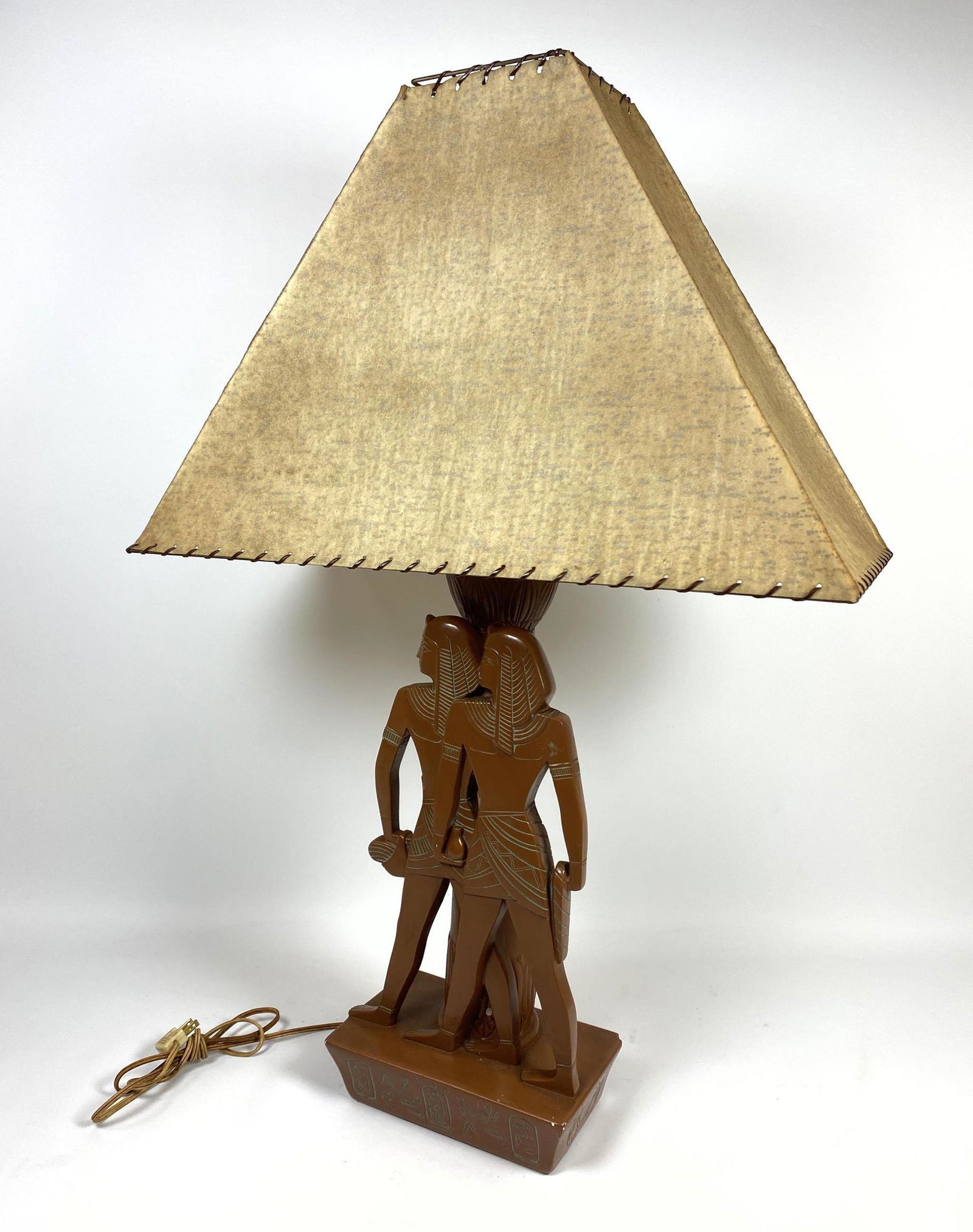 FAIP Plaster Table Lamp. Egyptian Motif. (1 of 16)