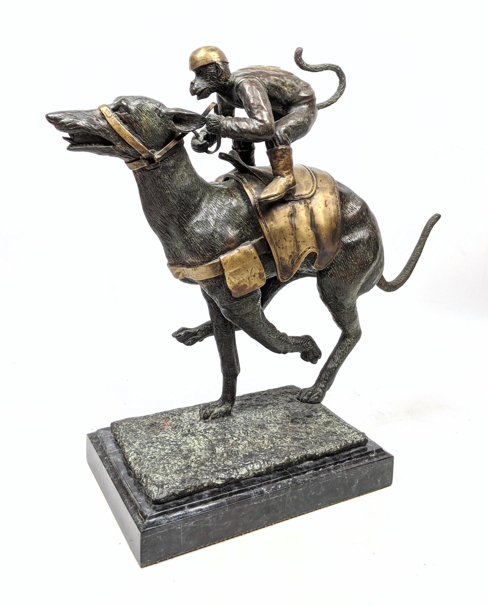 MAITLAND SMITH Figural Sculpture. Monkey Riding a Greyh (1 of 10)