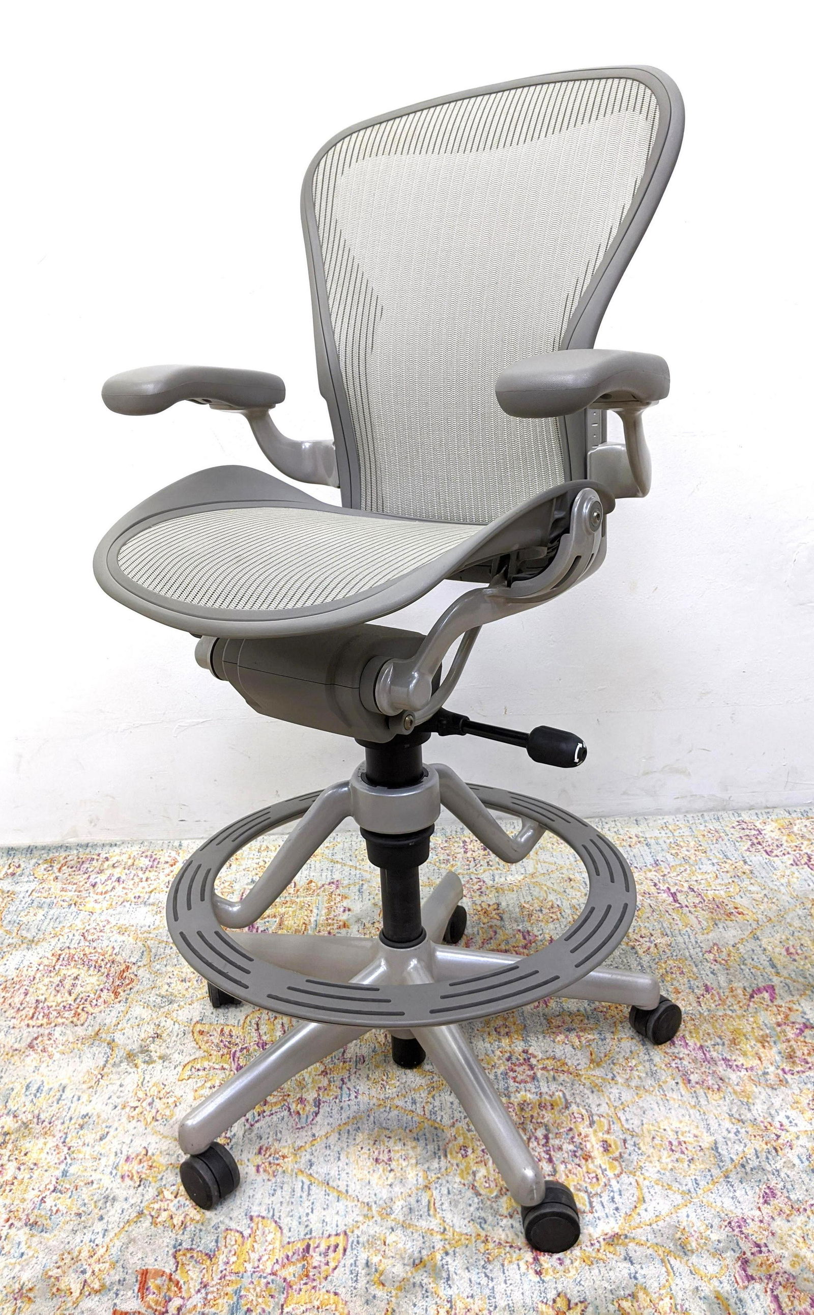 Herman Miller "Aeron" Drafting Office Chair. Gray. Mark (1 of 13)
