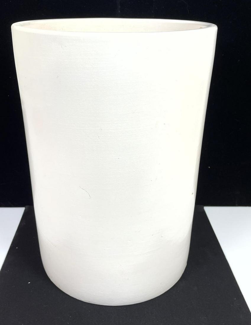 Architectural Pottery White Glaze Planter. Marked. (1 of 8)