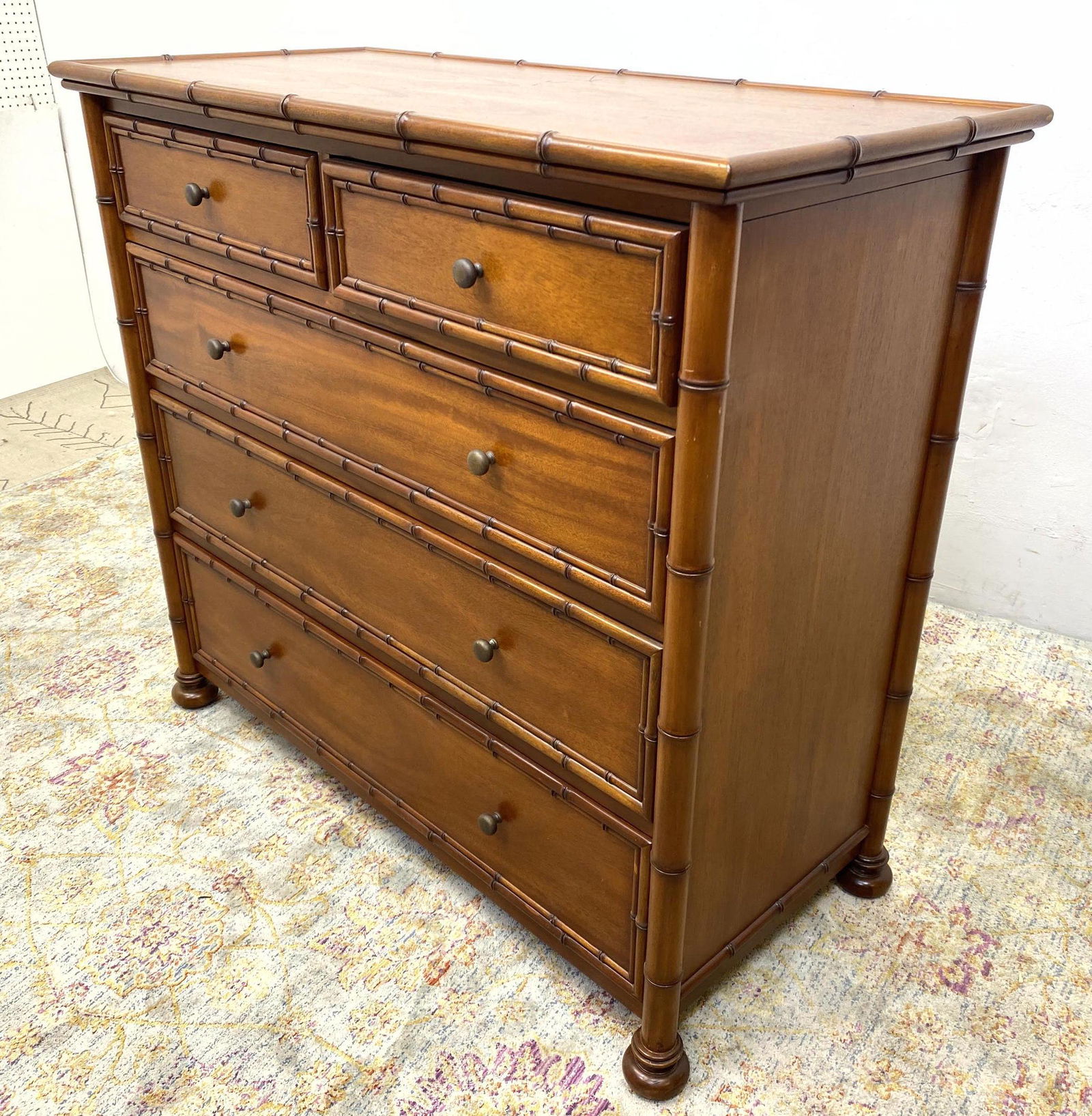 High Quality Faux Bamboo Dresser Chest with Cedar Drawe (1 of 13)