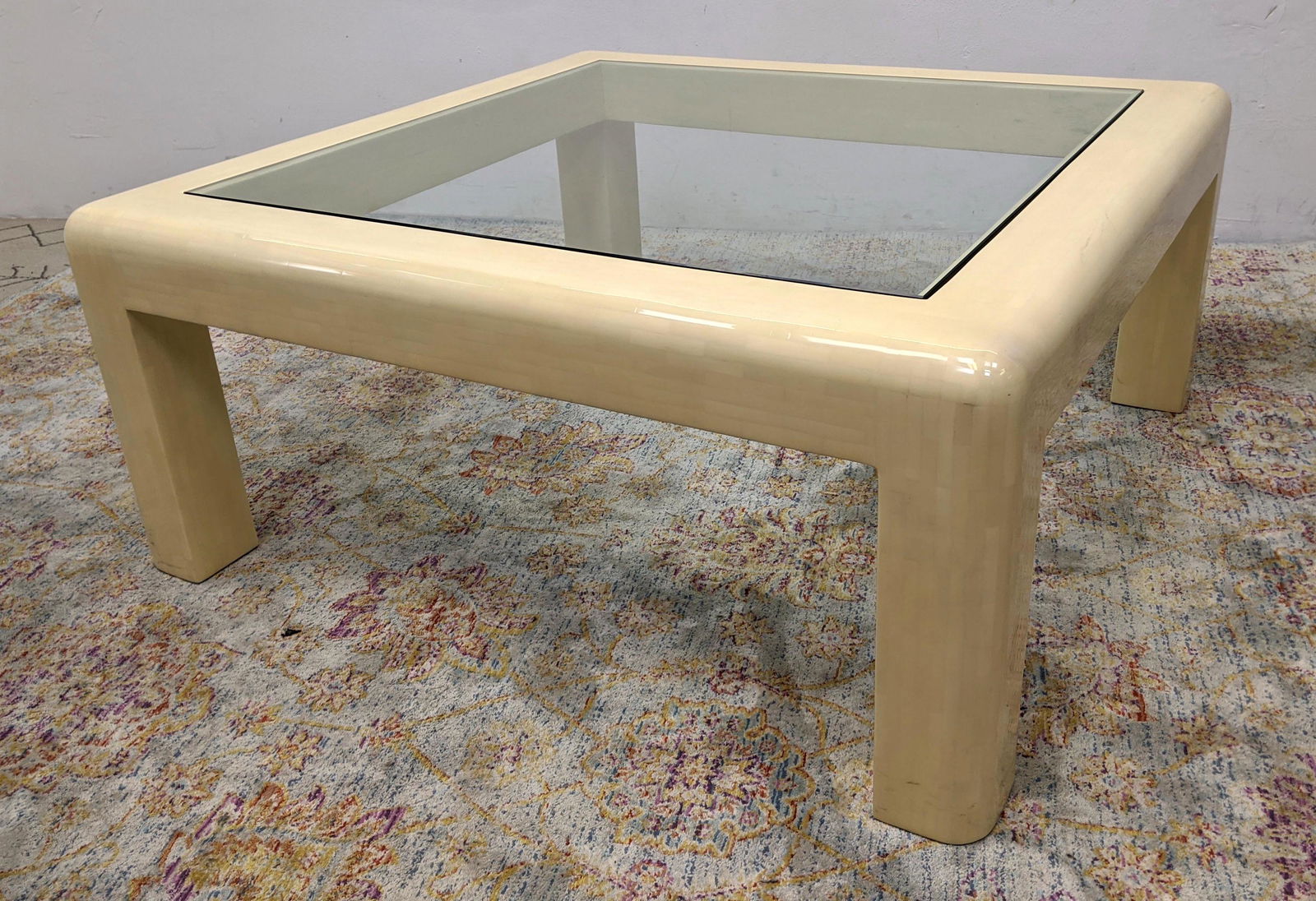 Karl Springer Style Tessellated Lacquered Coffee Cockta (1 of 13)