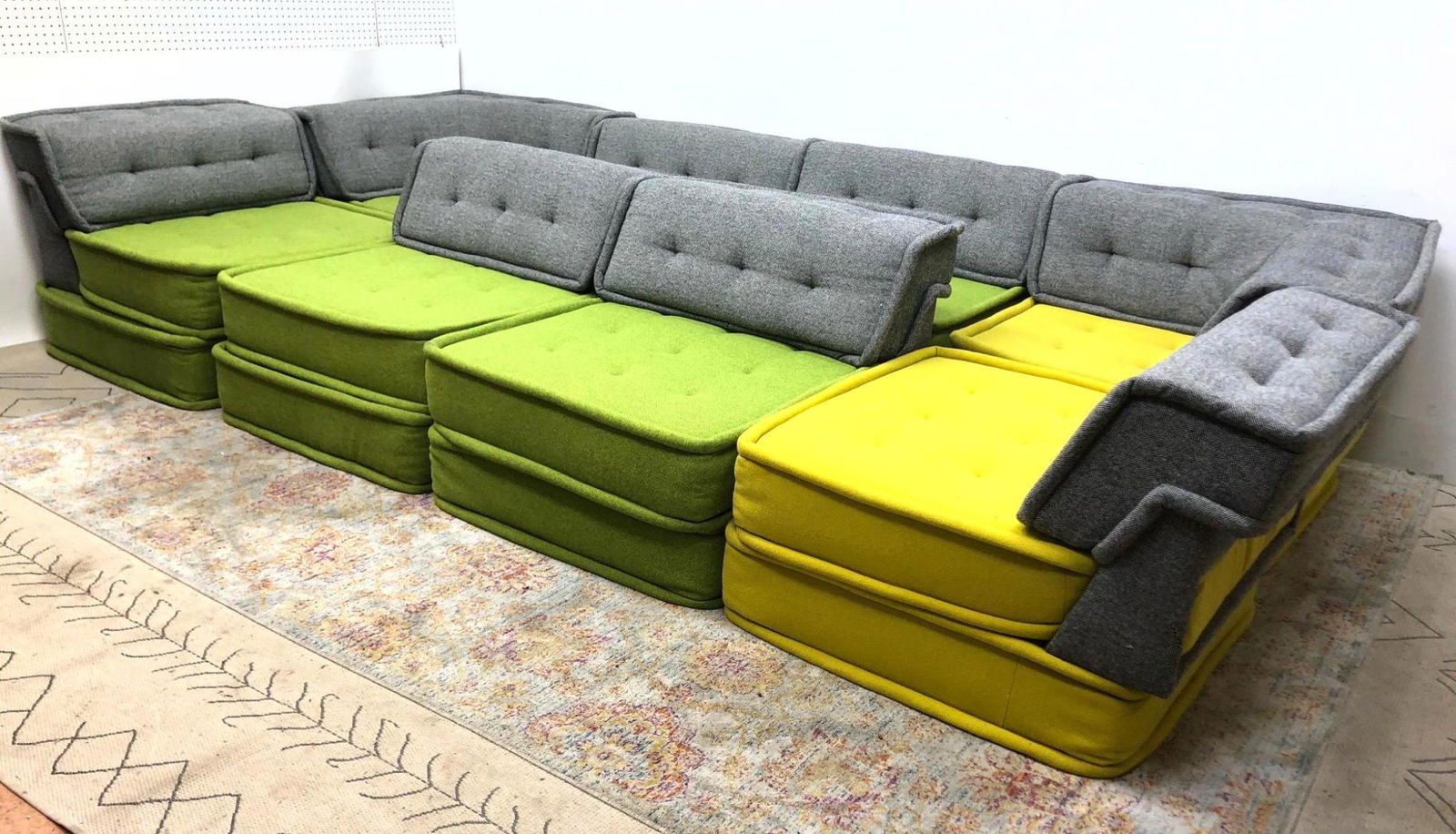 Multi Color Modernist Sectional Sofa Seating. Gray, Lim (1 of 9)