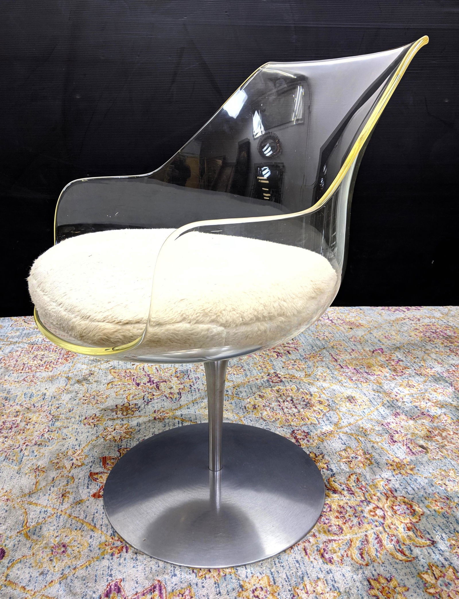 Philip and Kelvin LaVerne Lucite Arm Chair. Cushion sea (1 of 12)