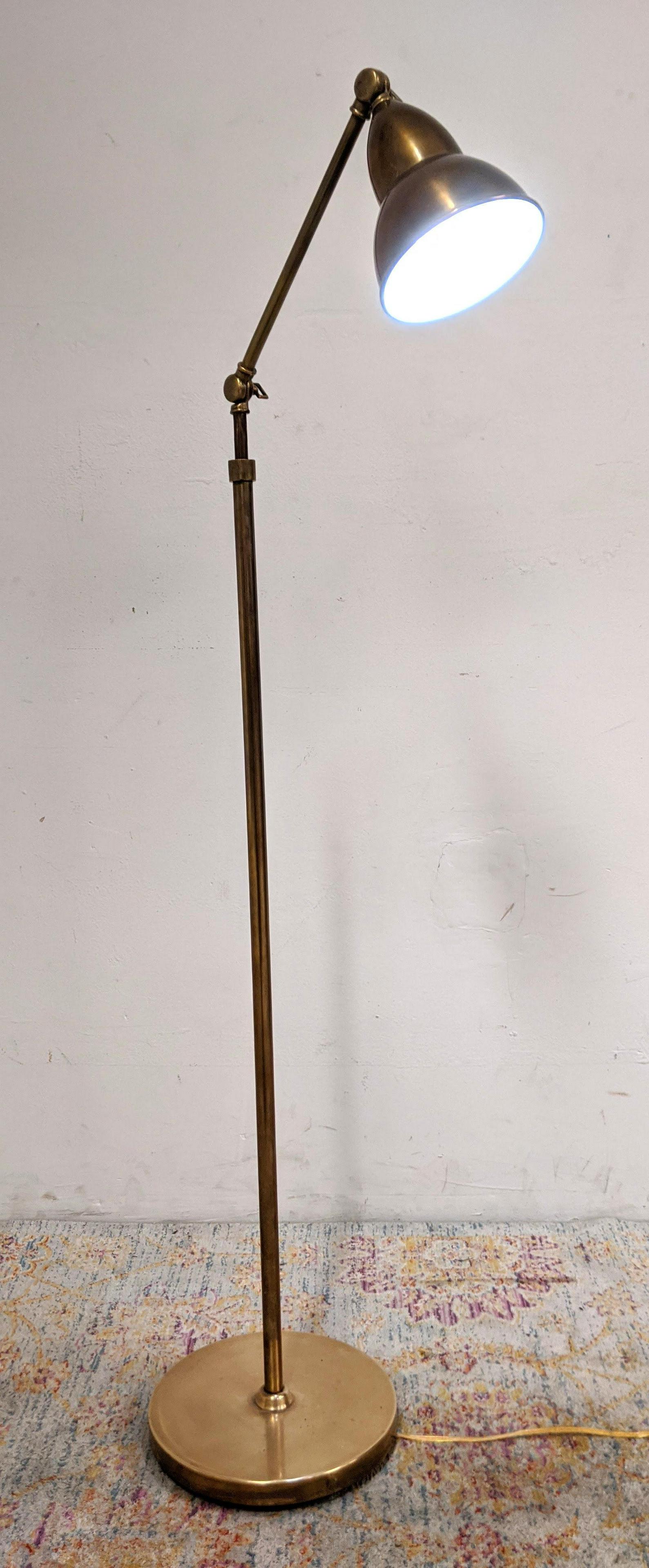 Ralph Lauren Style Adjustable Brass Floor Lamp. (1 of 12)