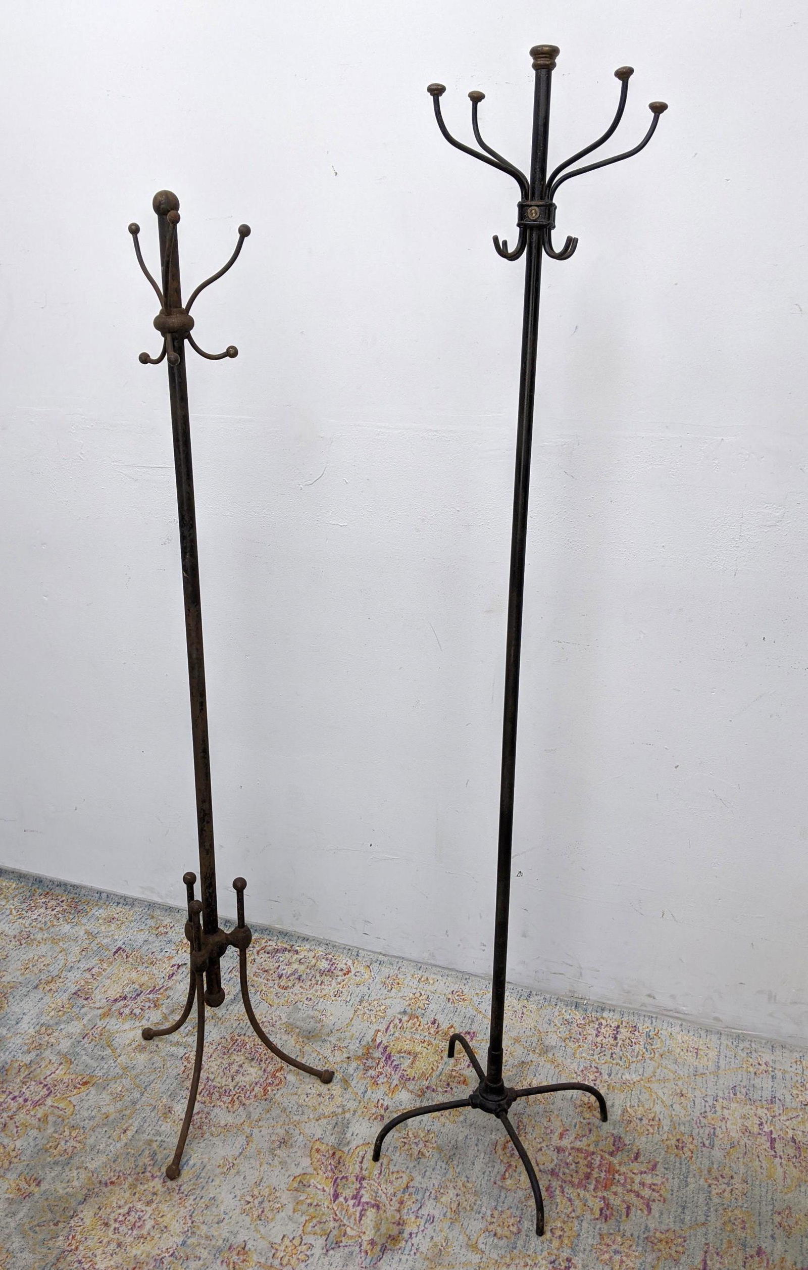 Pair Antique Iron Coat Racks. (1 of 7)