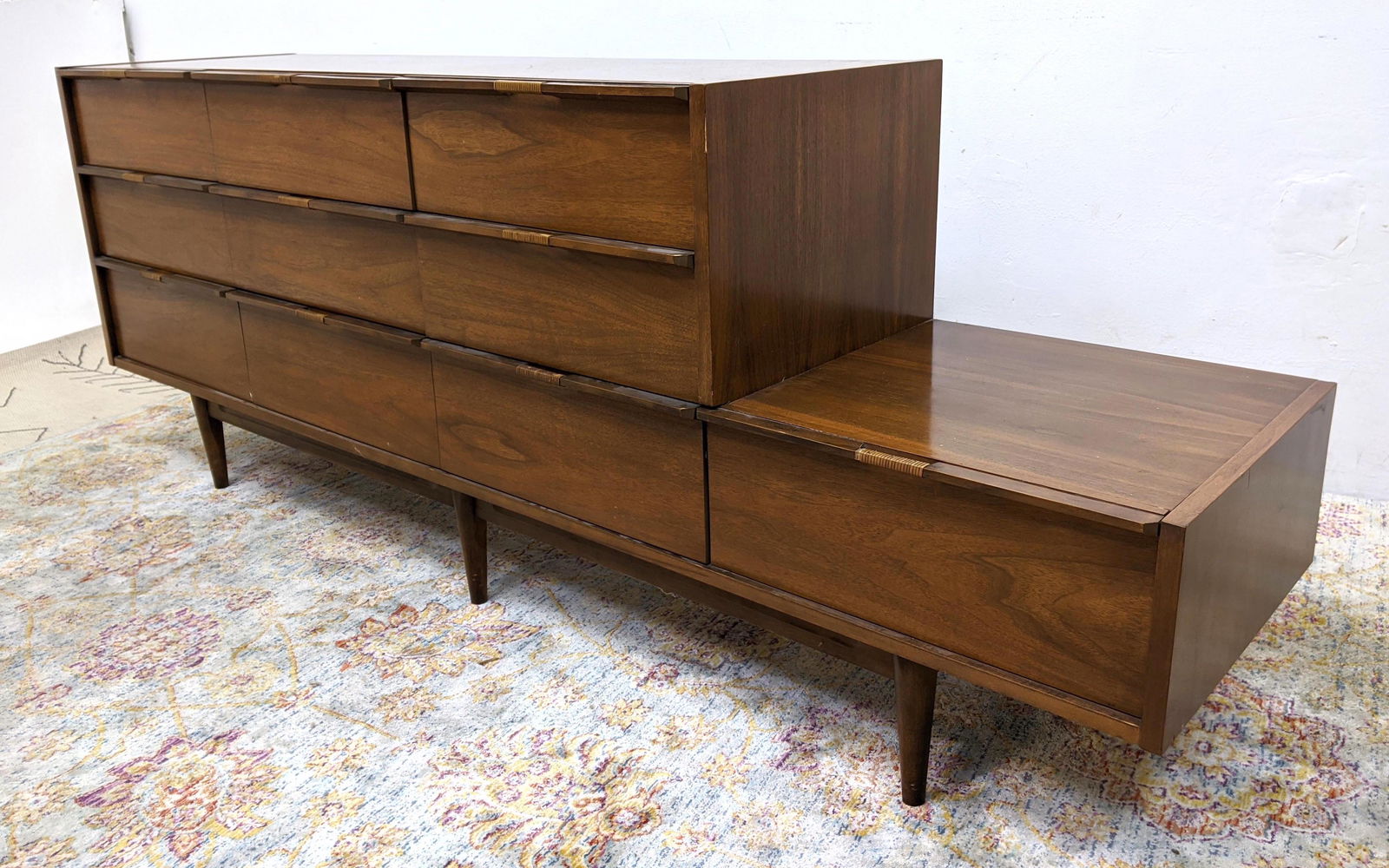 American Modern Walnut Dresser Credenza. Stepped design (1 of 16)