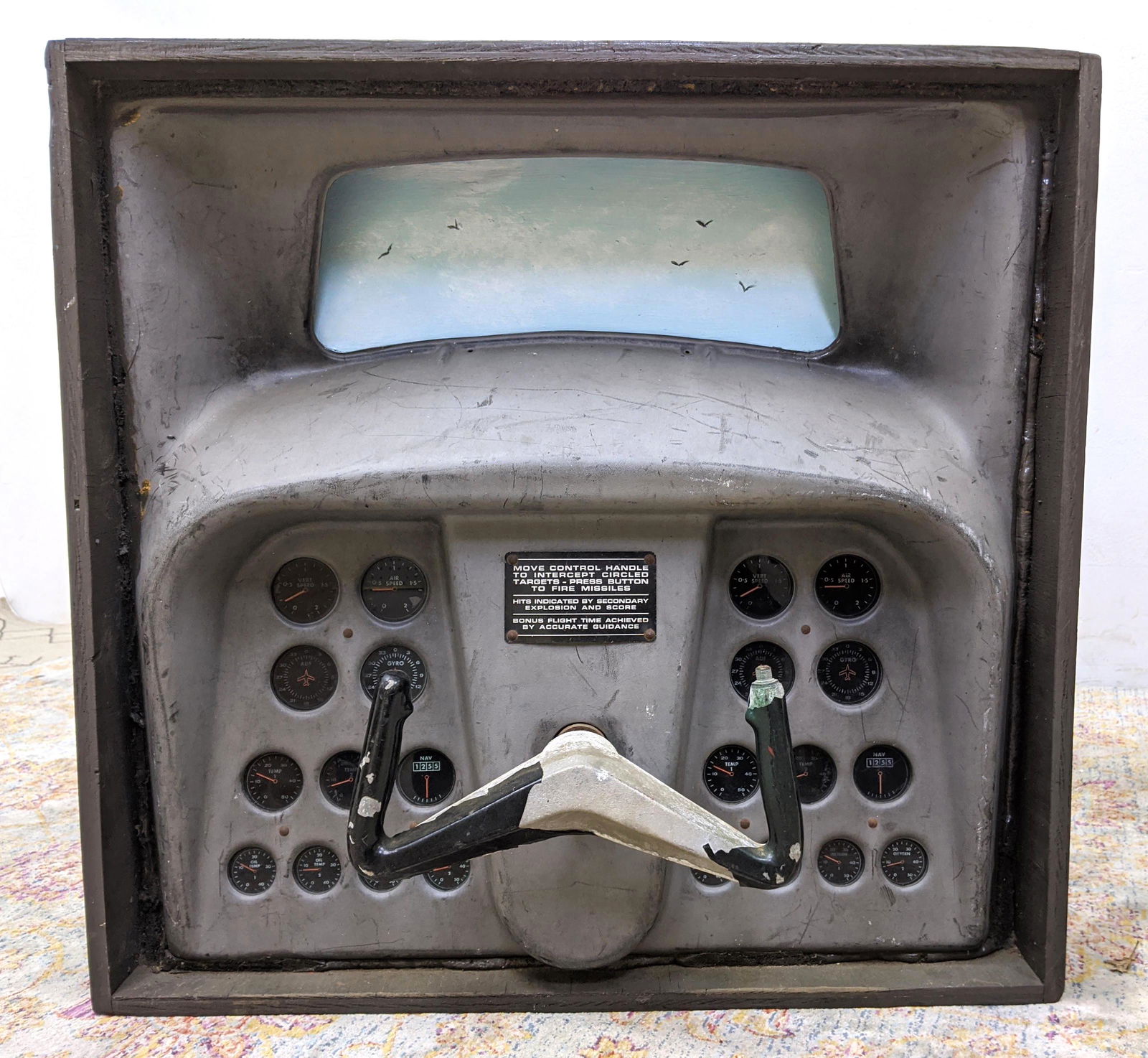 Industrial Art.  Airplane Instrument panel with painted (1 of 15)